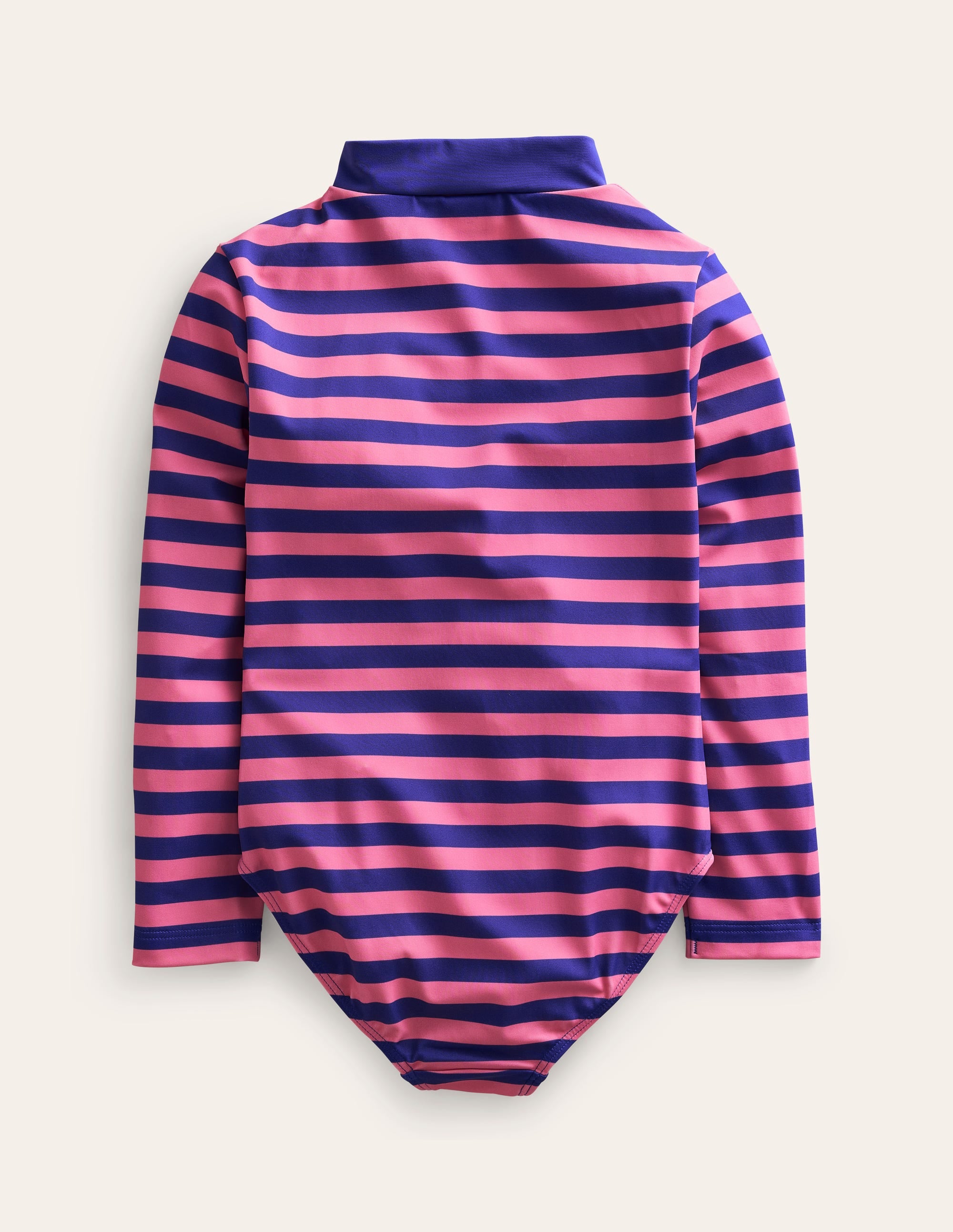 Long-sleeved Swimsuit-Azelea and Bluing Stripe - Image 2