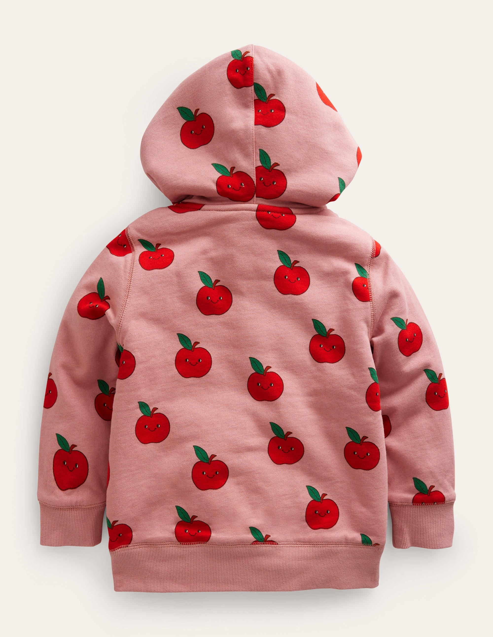 Shaggy-lined Hoodie-French Pink Apples - Image 2