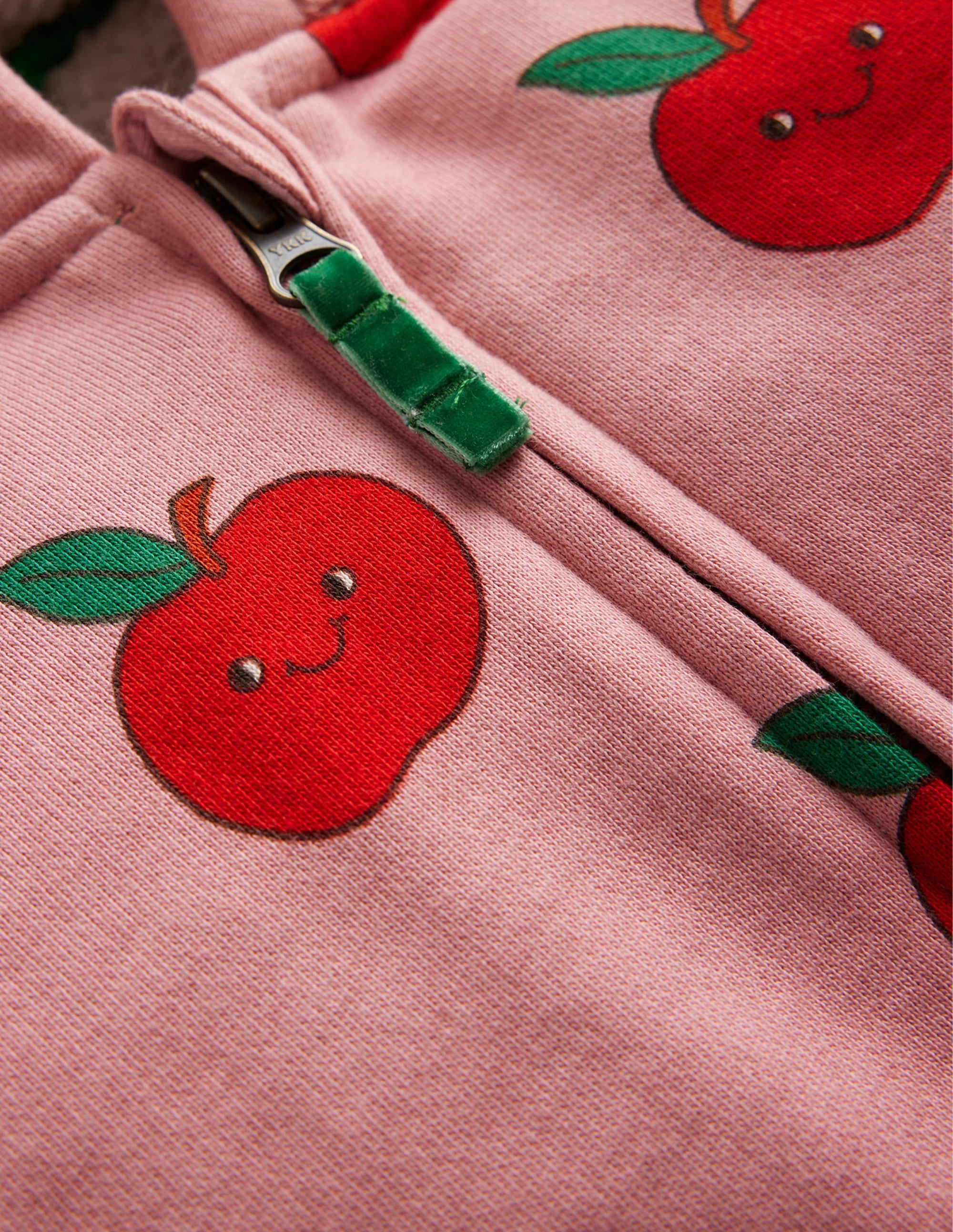 Shaggy-lined Hoodie-French Pink Apples - Image 3