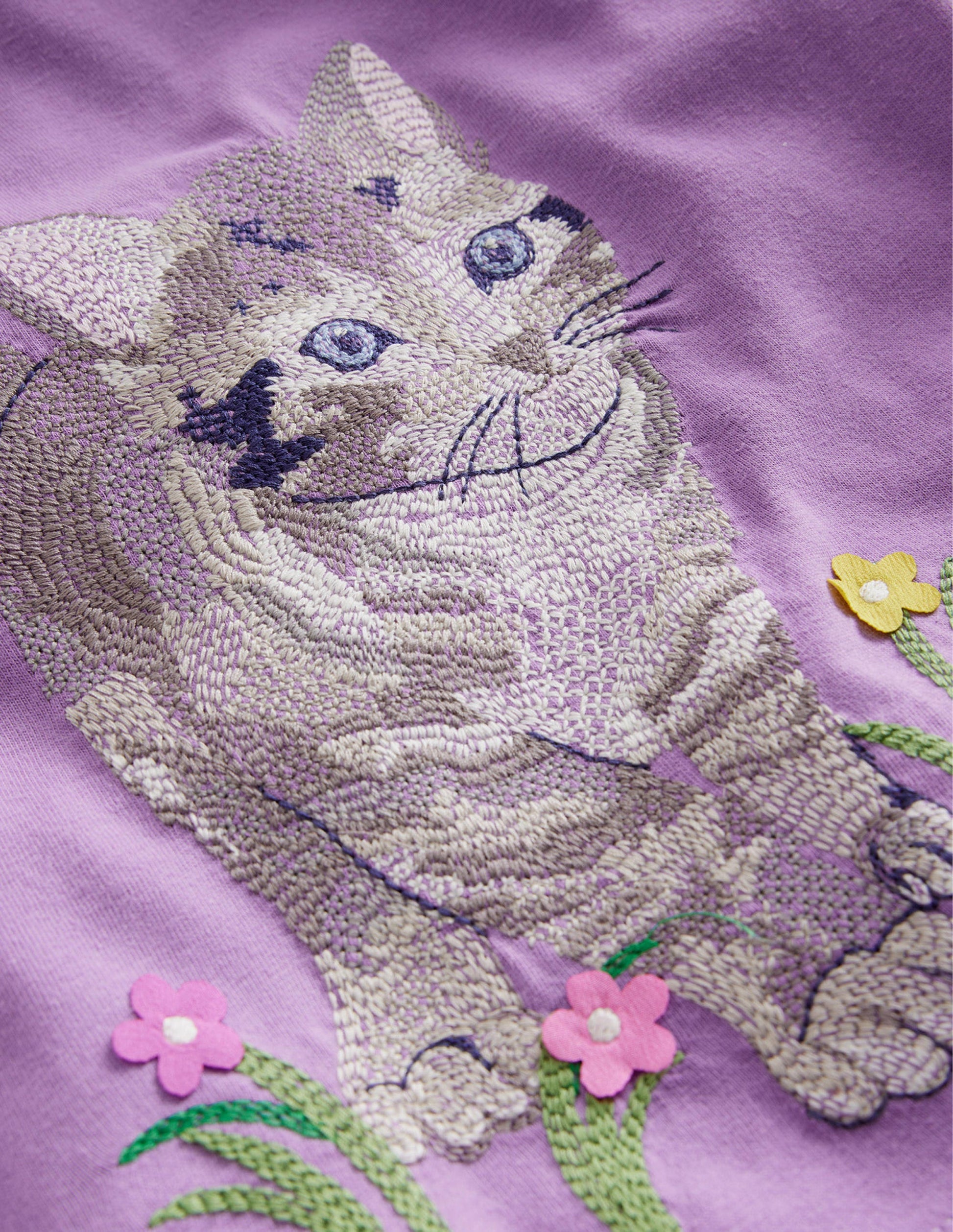 Superstitch T-Shirt-Aster Purple Cat-3