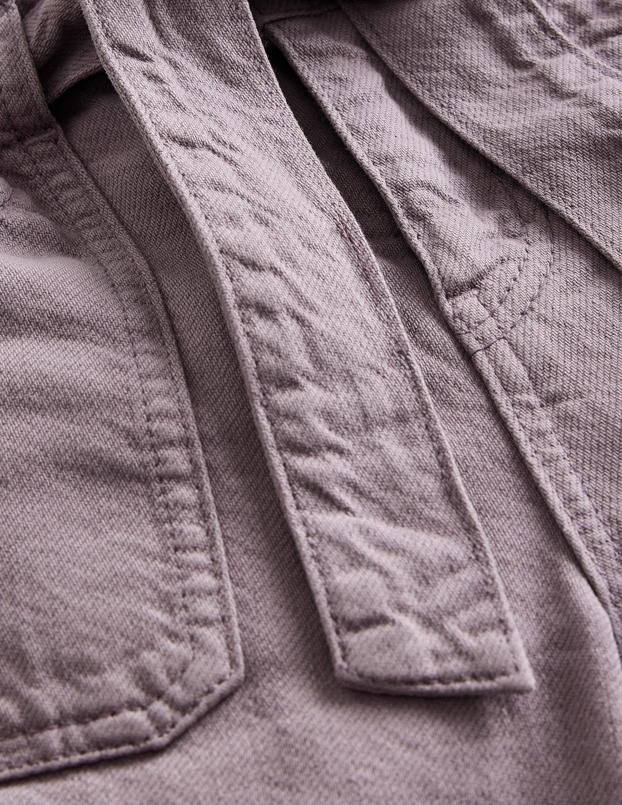 Tie Waist Cargo Pants-Mammoth Breath Purple - Image 3