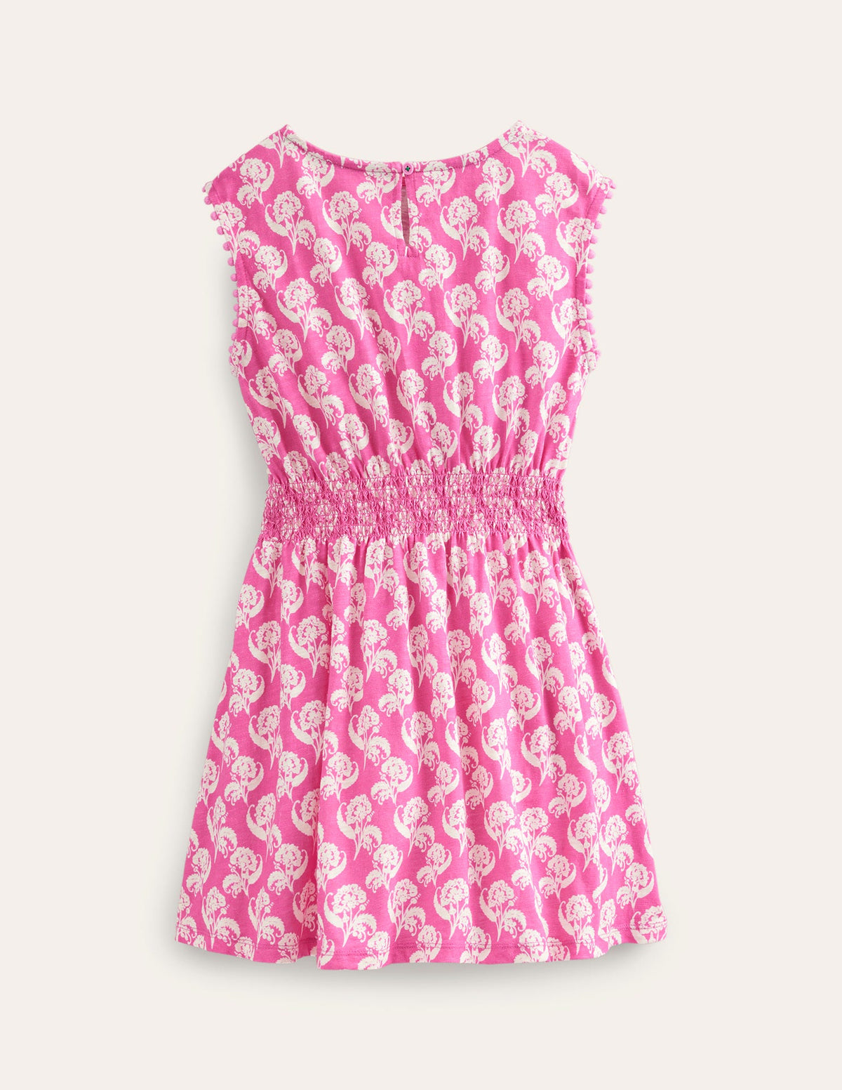 Vacation Printed Cotton Dress-Plum Blossom Floral Stamp - Image 2