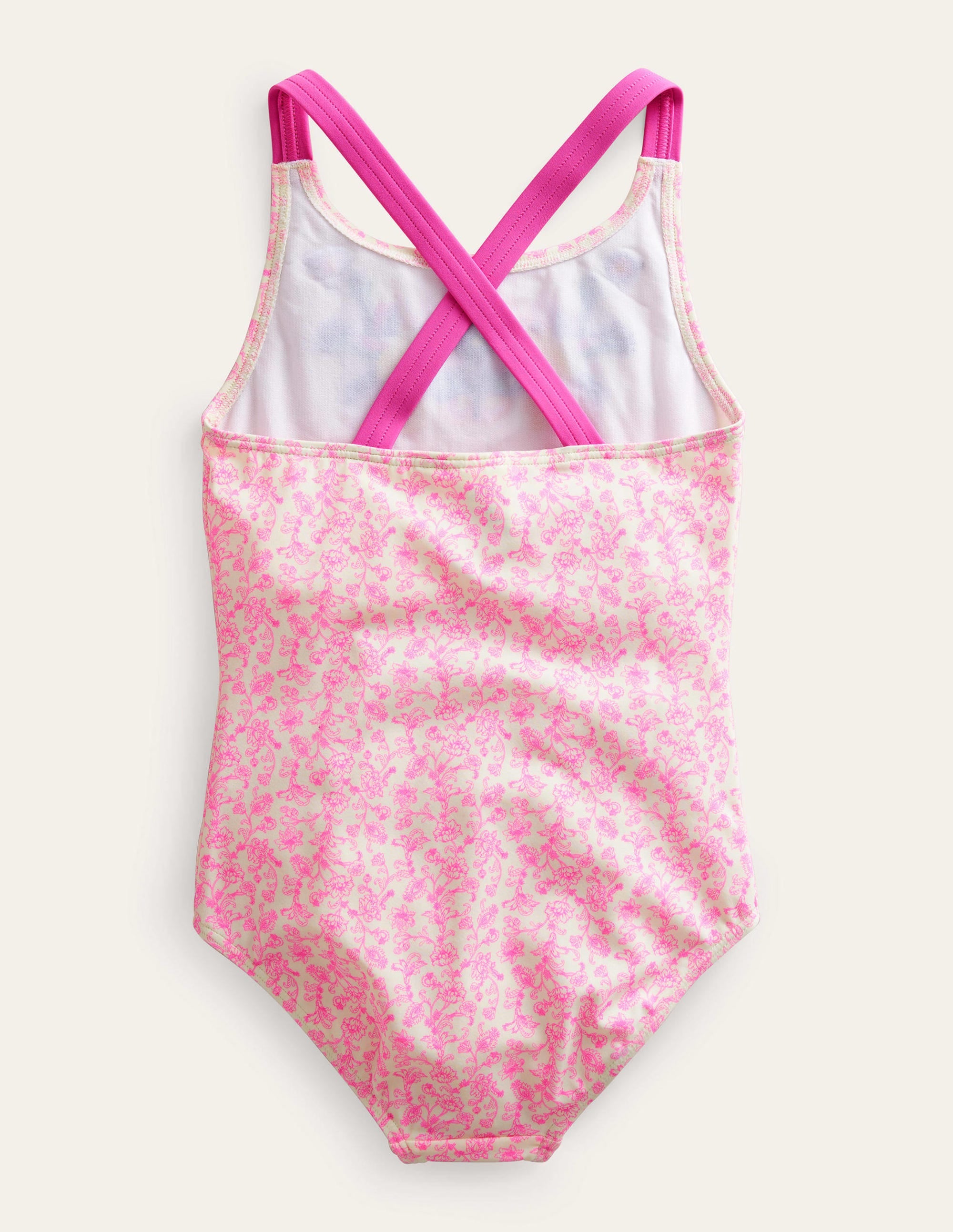 Embroidered Swimsuit-Festival Pink Summer Vine - Image 2