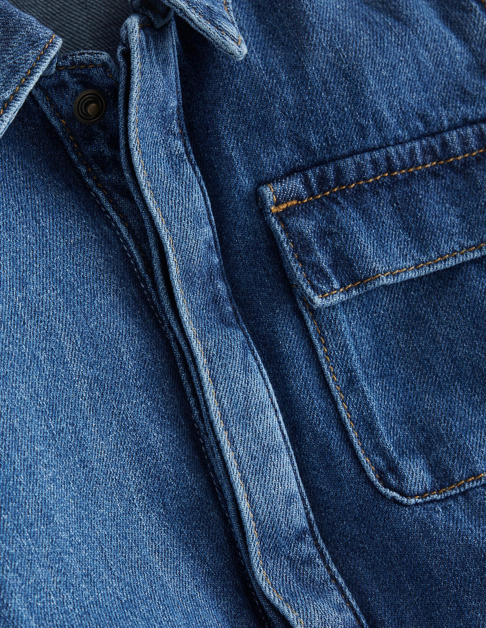 Denim Boiler Suit-Mid Vintage Denim - Image 3