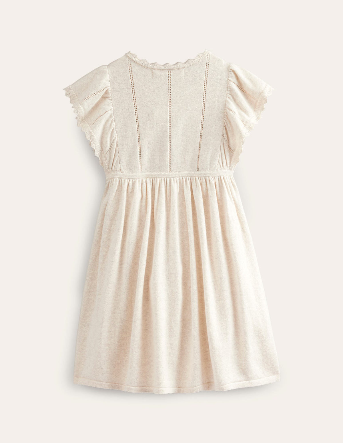 Textured Crochet Dress-Ecru Marl - Image 2