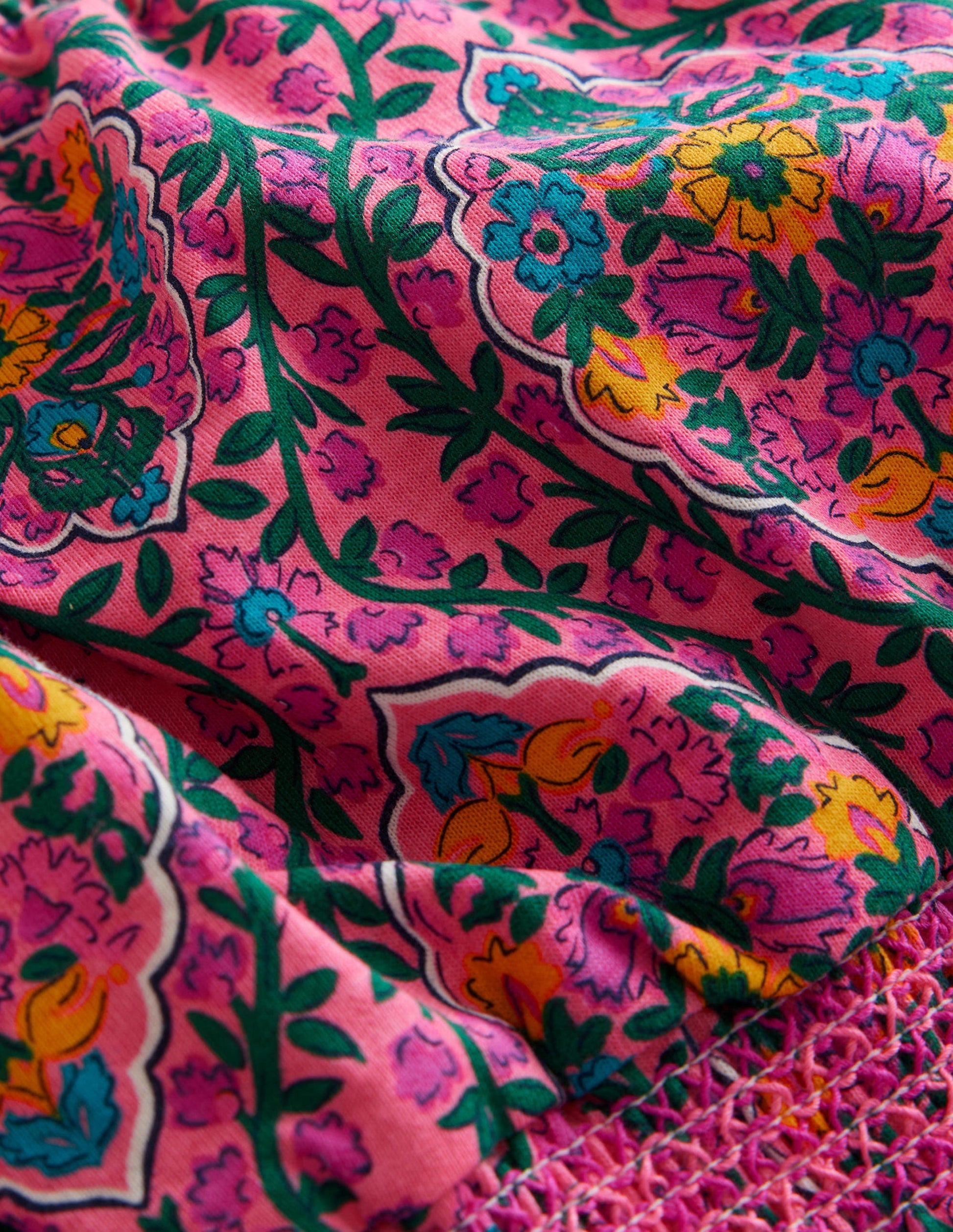 Square Neck Crop Top-Azalea Woodblock Vine-3