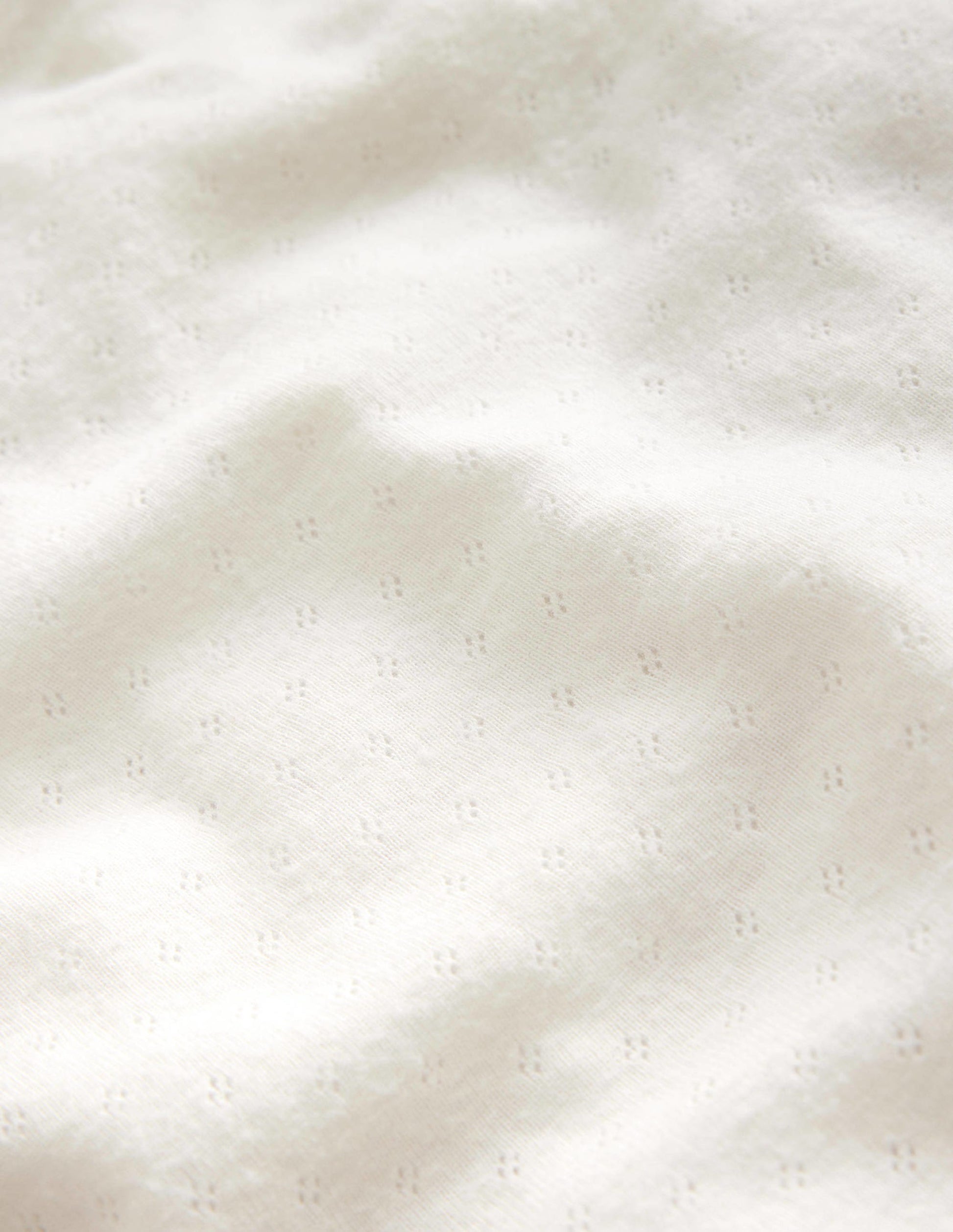 Long Sleeve Pointelle Top-Ivory-3