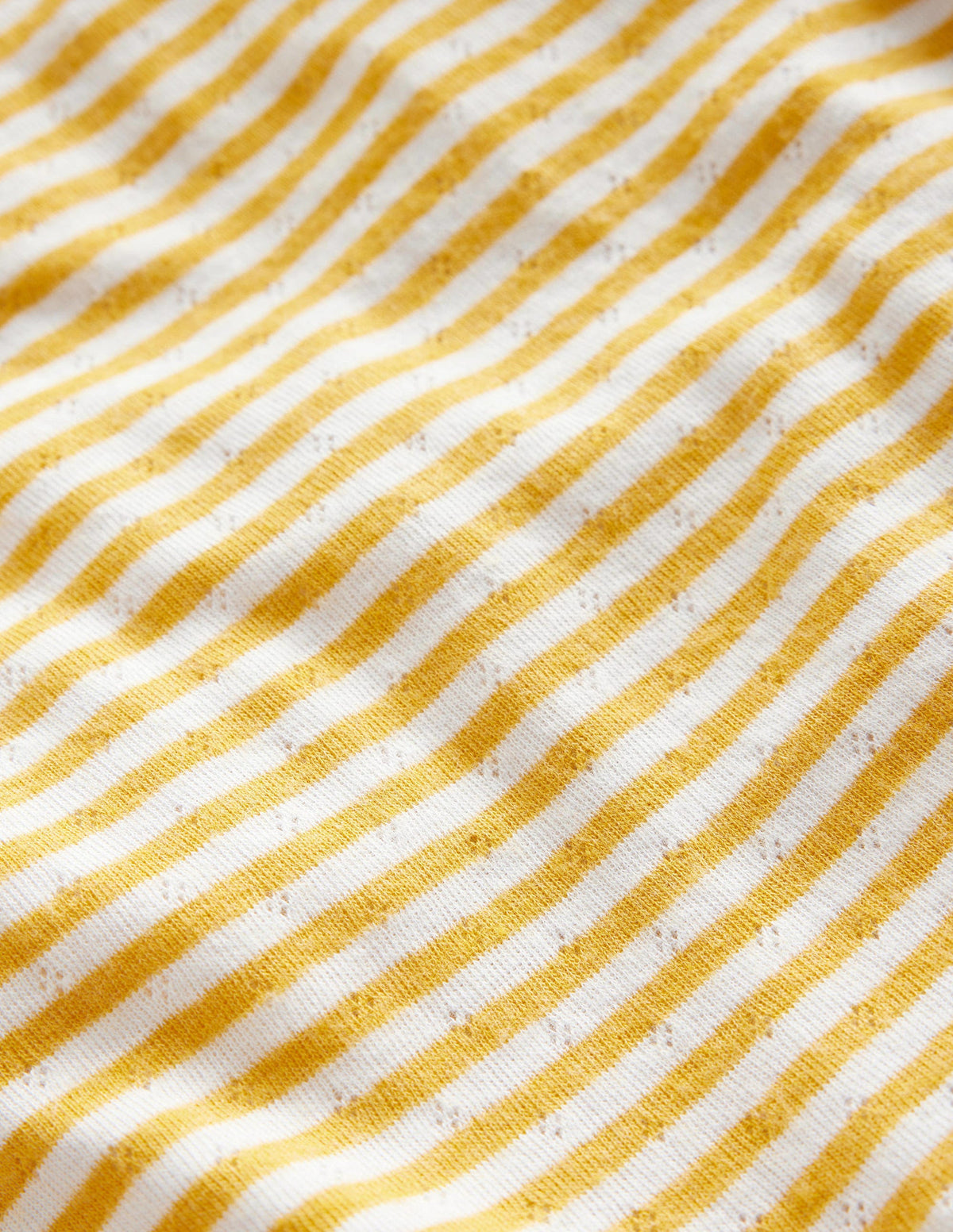 Long Sleeve Pointelle Top-Honeycomb/Ivory - Image 3