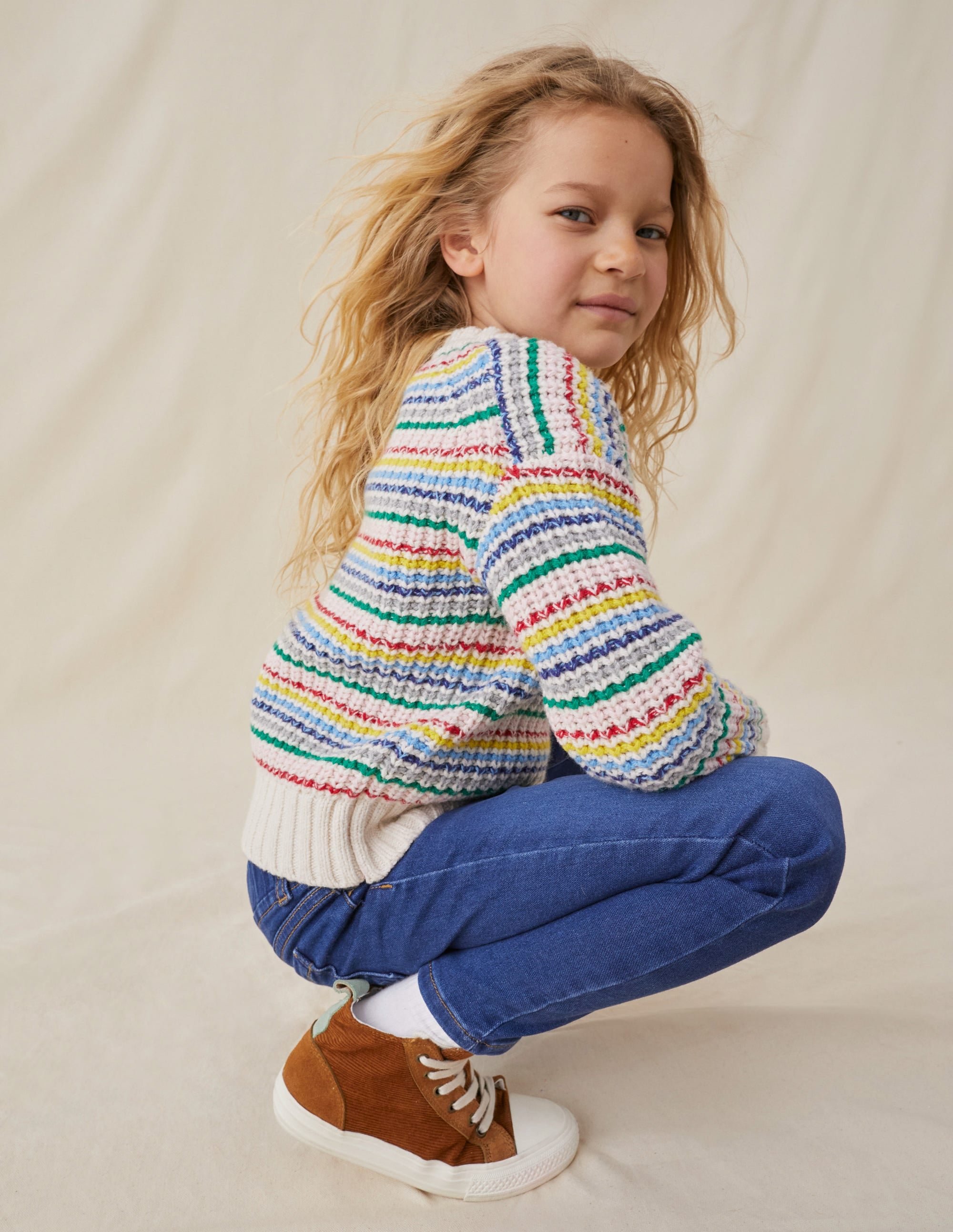 Chunky Striped Sweater-Ivory Multi Stripe - Image 4