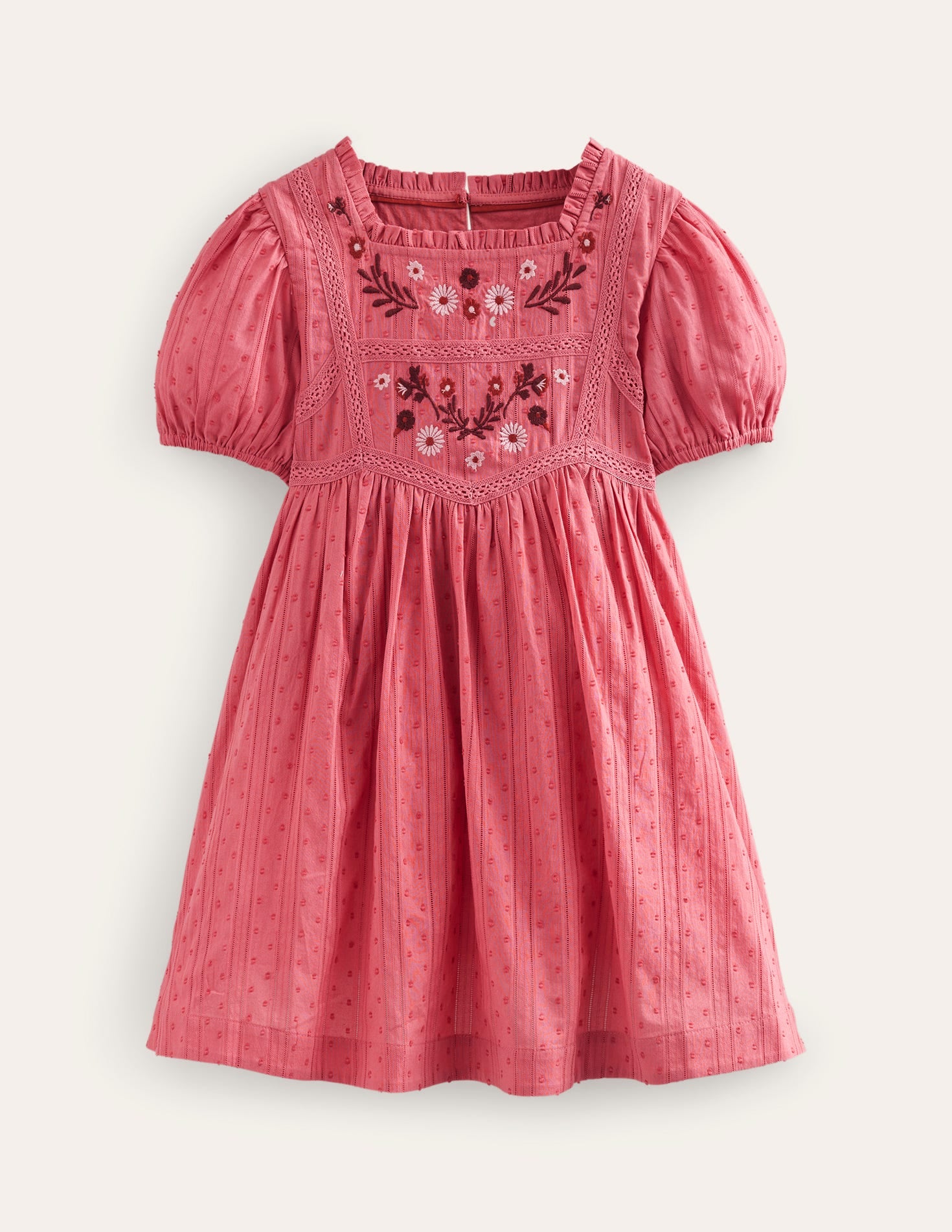 Embroidered Lace Dress-Blush Pink-1