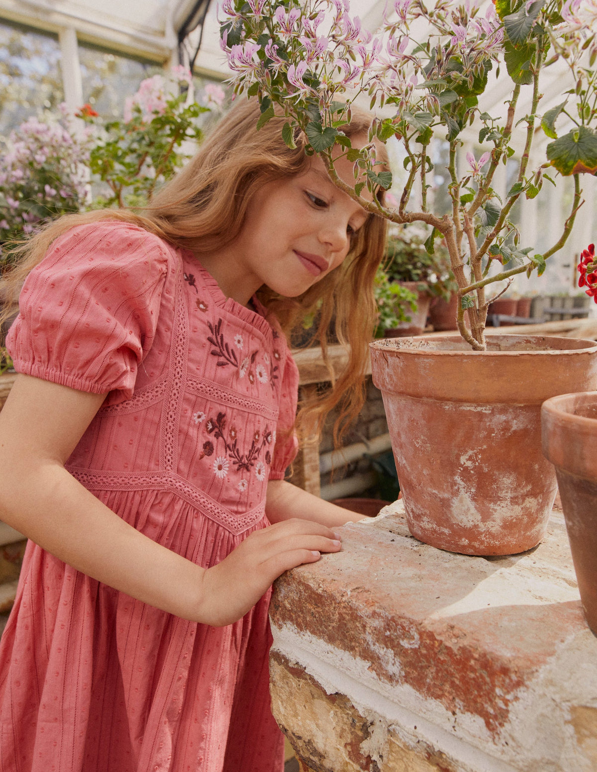 Embroidered Lace Dress-Blush Pink - Image 5