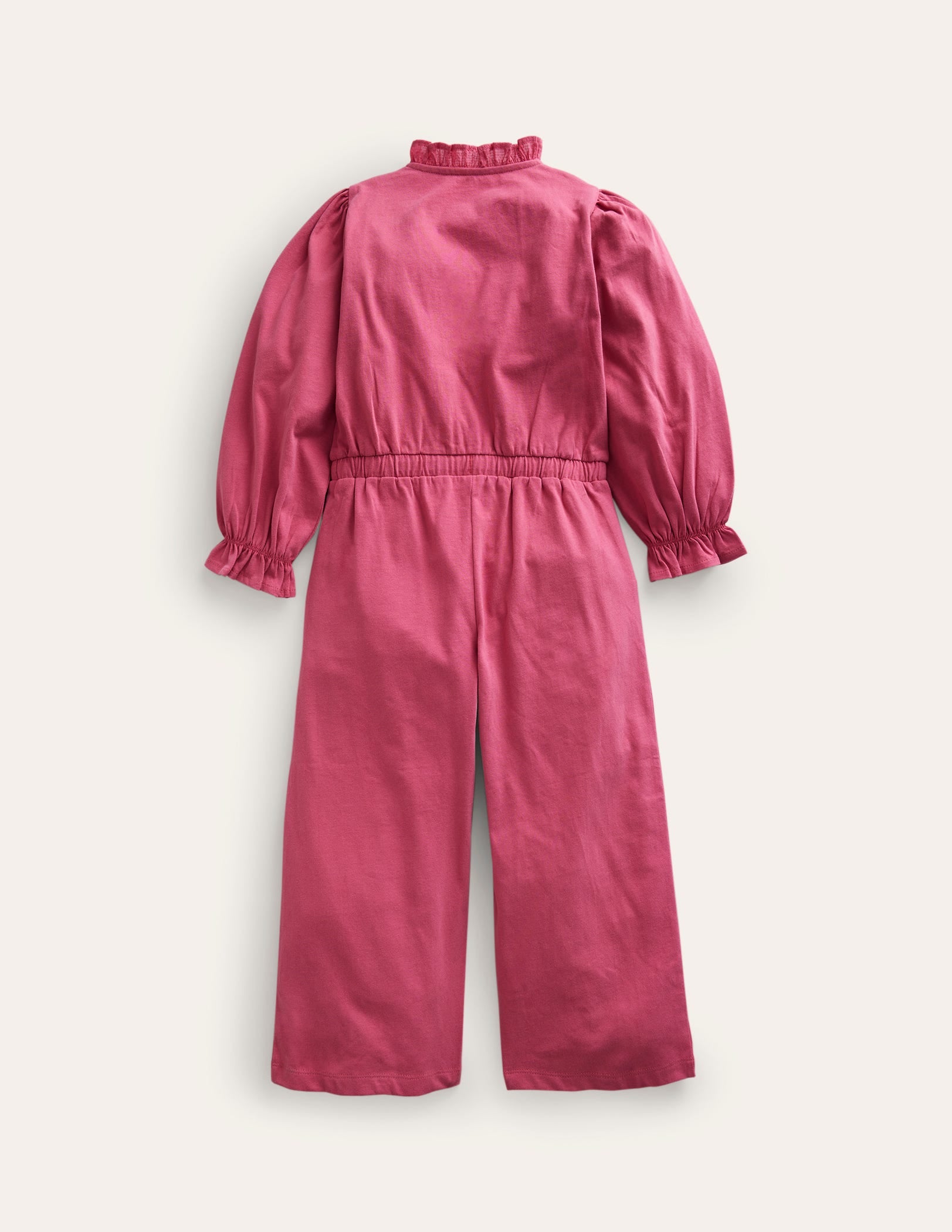 Embroidered Jersey Jumpsuit-Blush Pink - Image 2