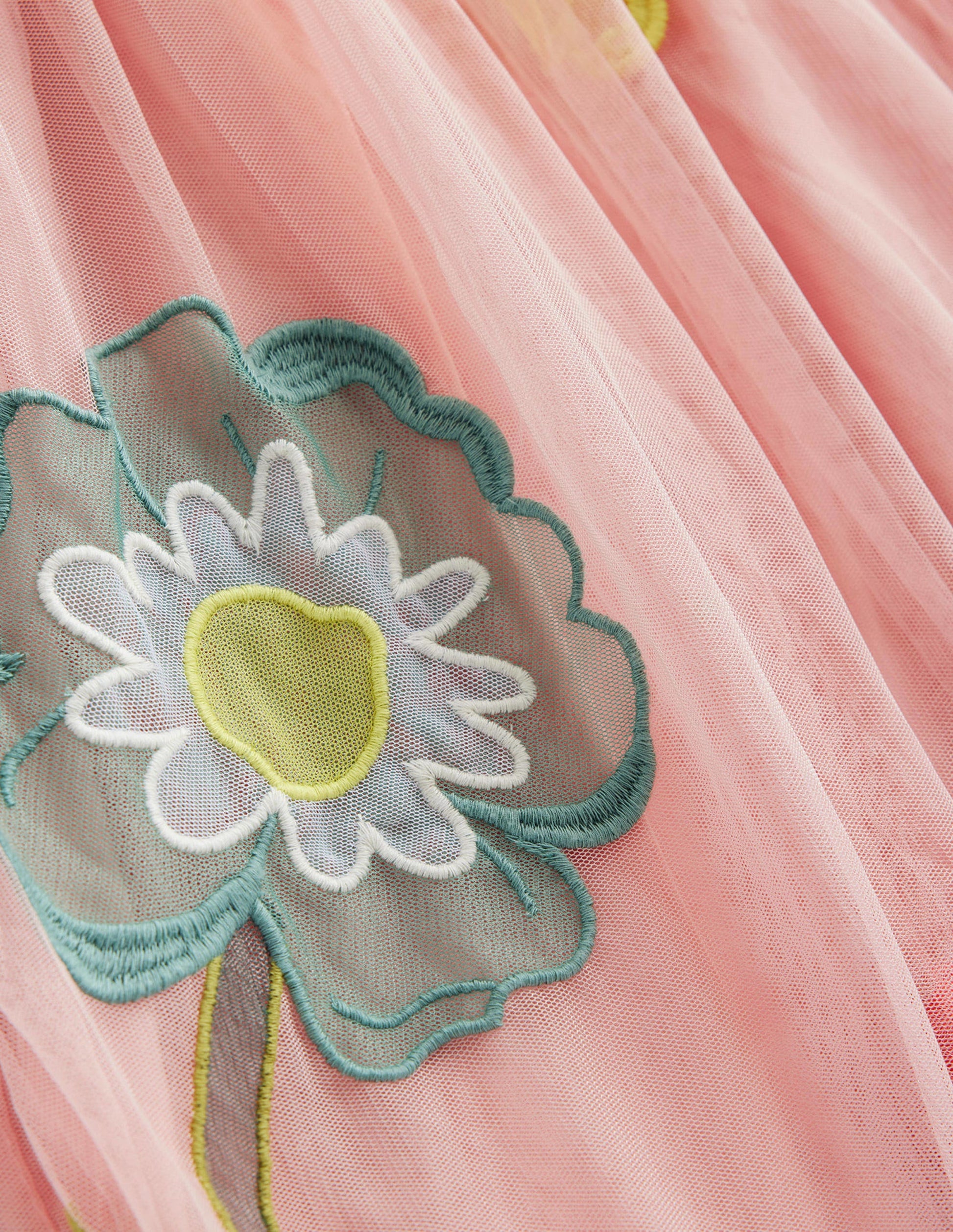 Tulle Appliqué Dress-Provence Dusty Pink-3