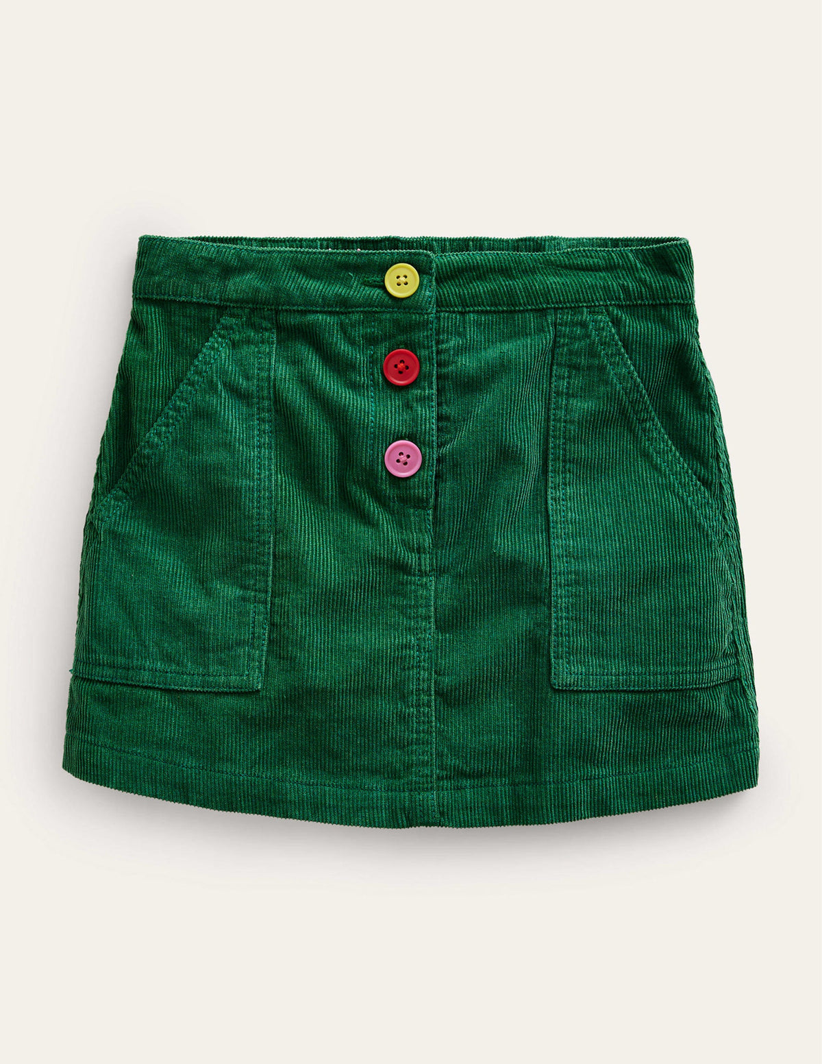 A-Line Mini Skirt-Deep Green-1