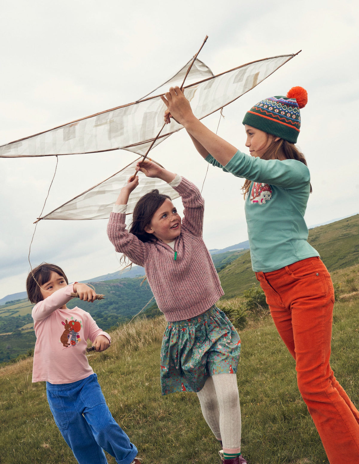 Pull On Twirly Skirt-Green Woodland Fox - Image 4