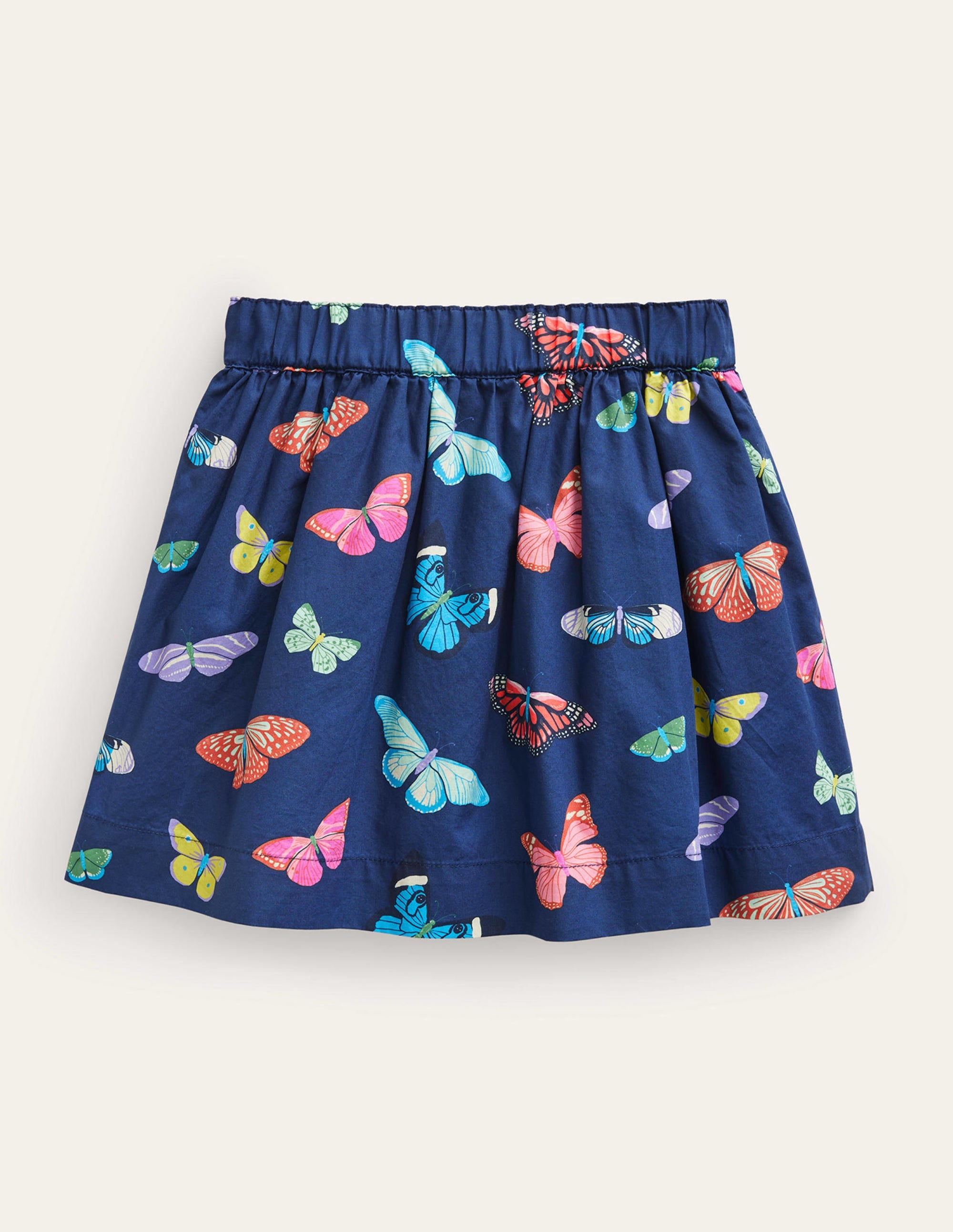 Pull On Twirly Skirt-College Navy Butterflies - Image 2