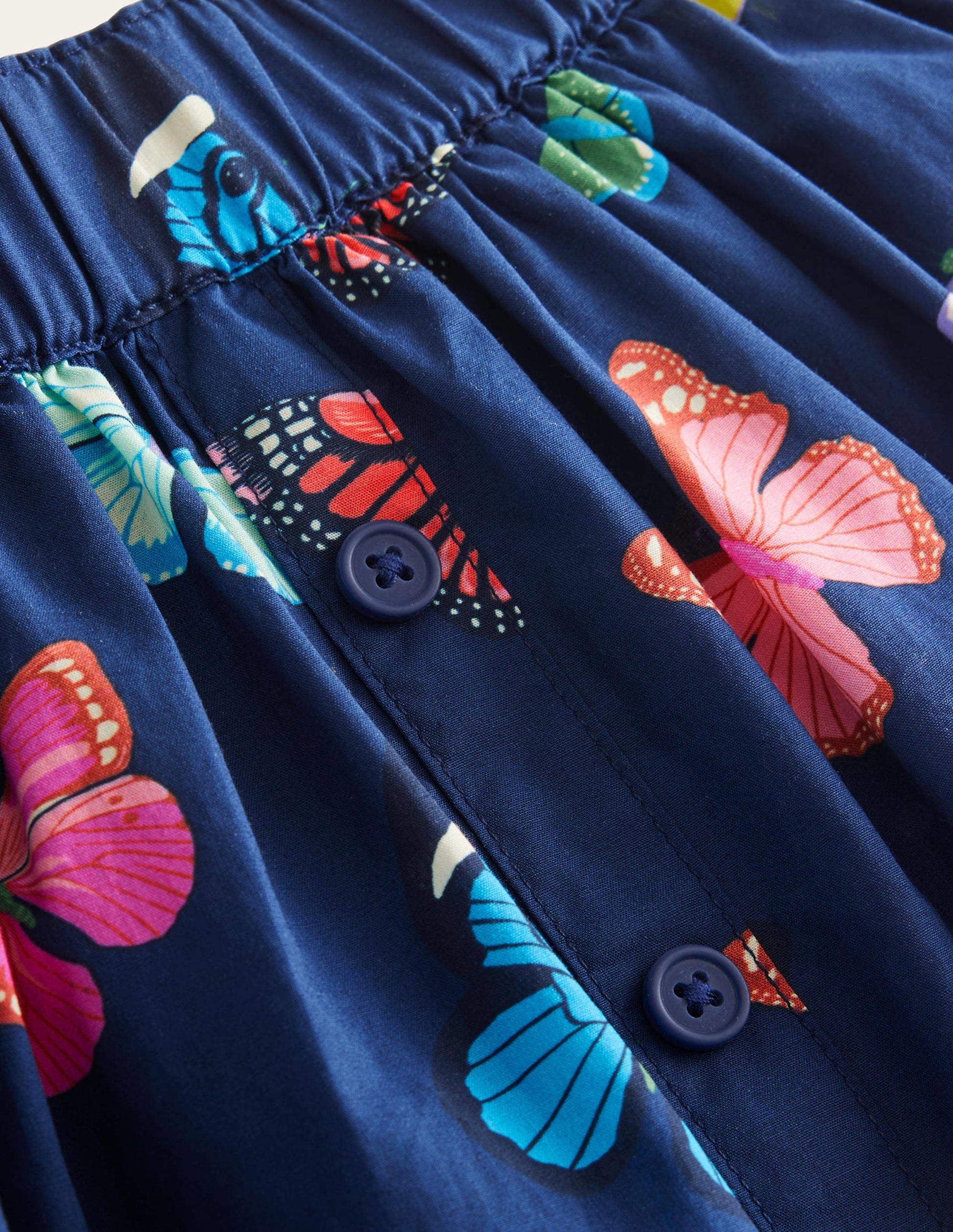Pull On Twirly Skirt-College Navy Butterflies-3