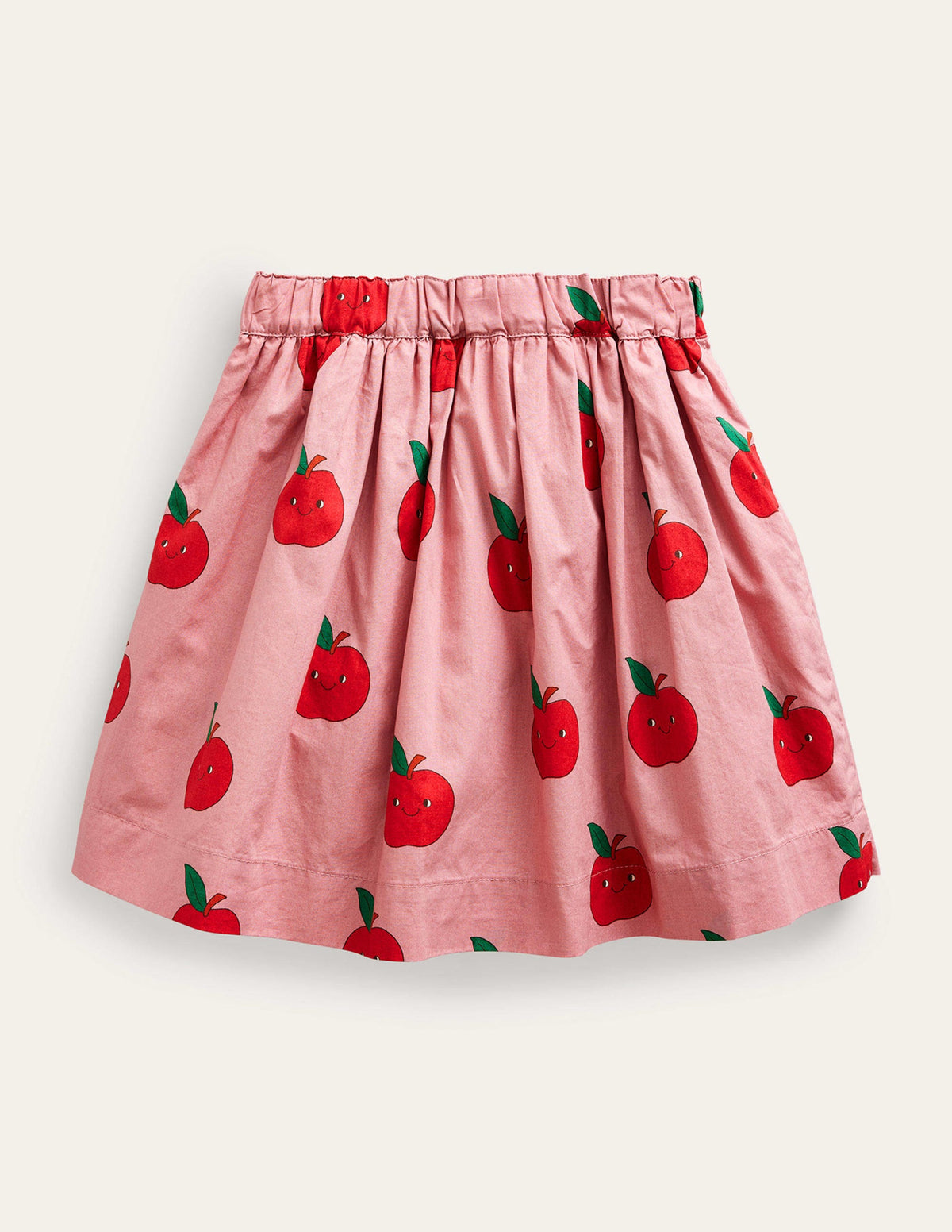 Pull On Twirly Skirt-Almond Pink Apples-2