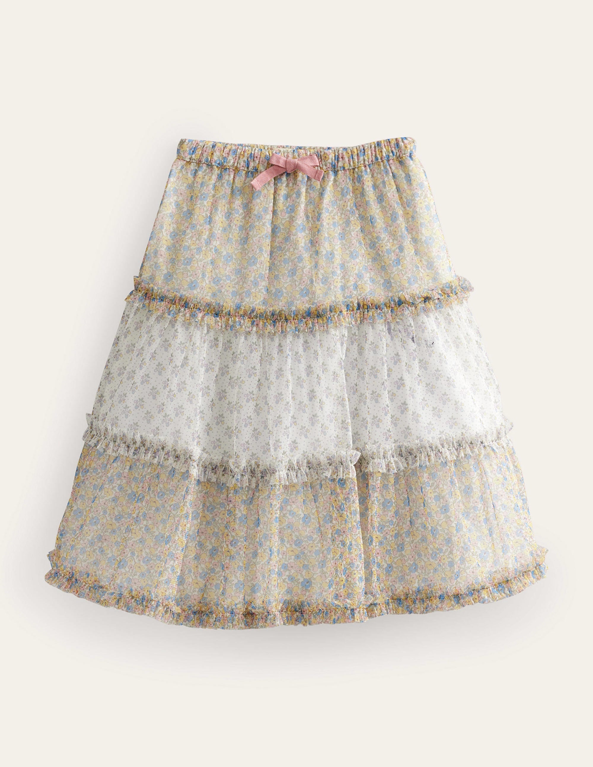 Tulle Midi Skirt-Multi Vintage Pattern - Image 1