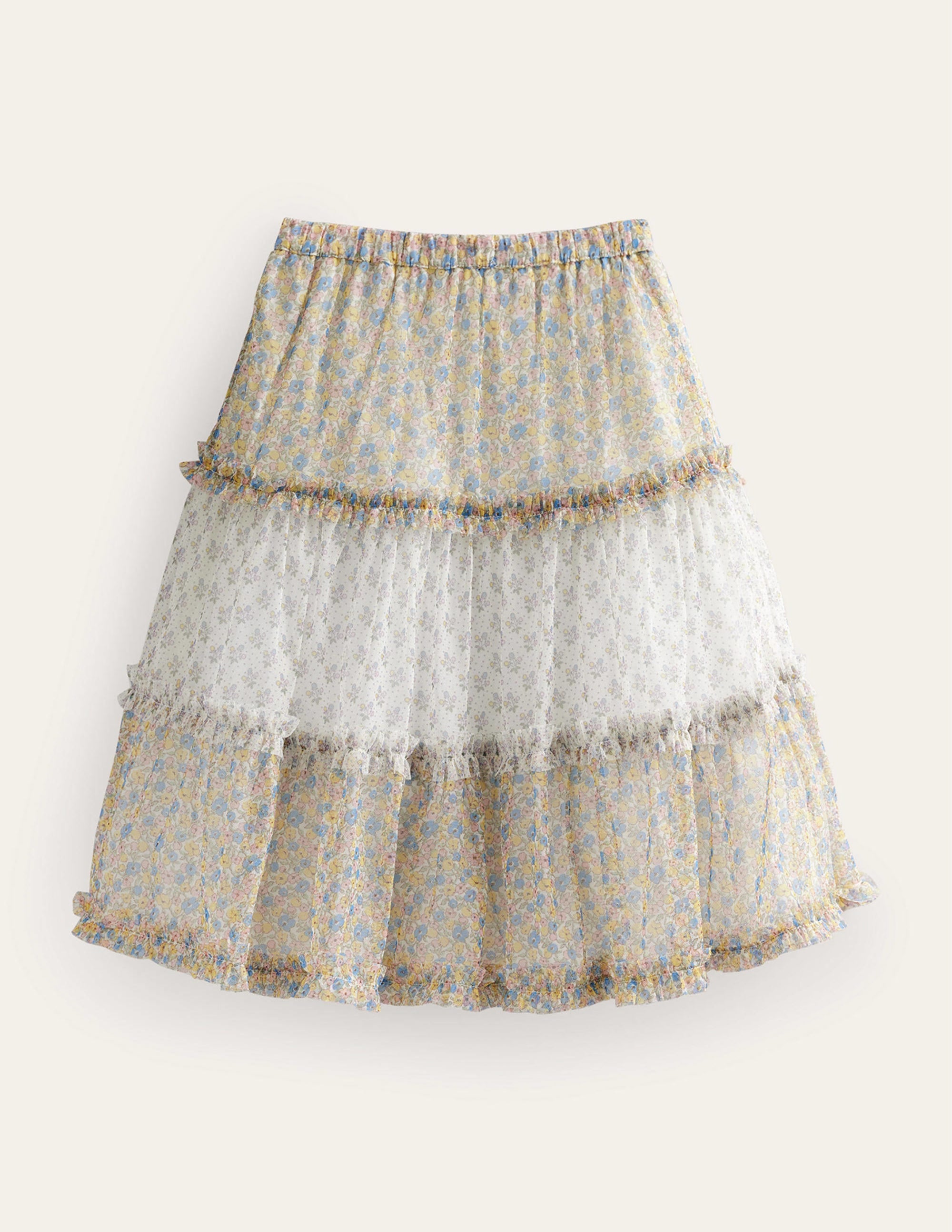 Tulle Midi Skirt-Multi Vintage Pattern - Image 2