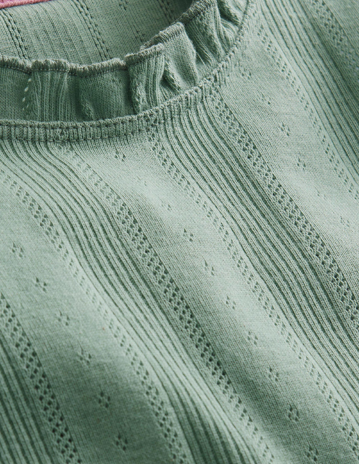Pointelle Tank Top-Smoke Green - Image 3