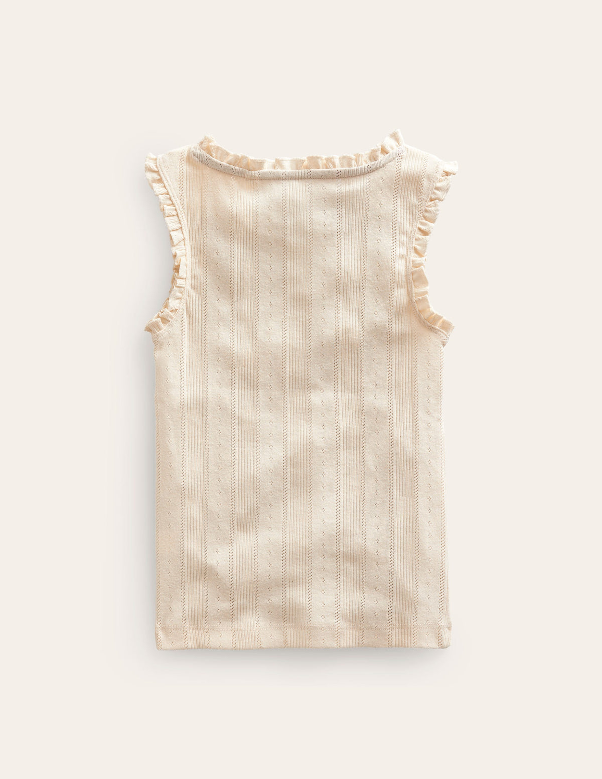 Pointelle Tank Top-Ivory-2