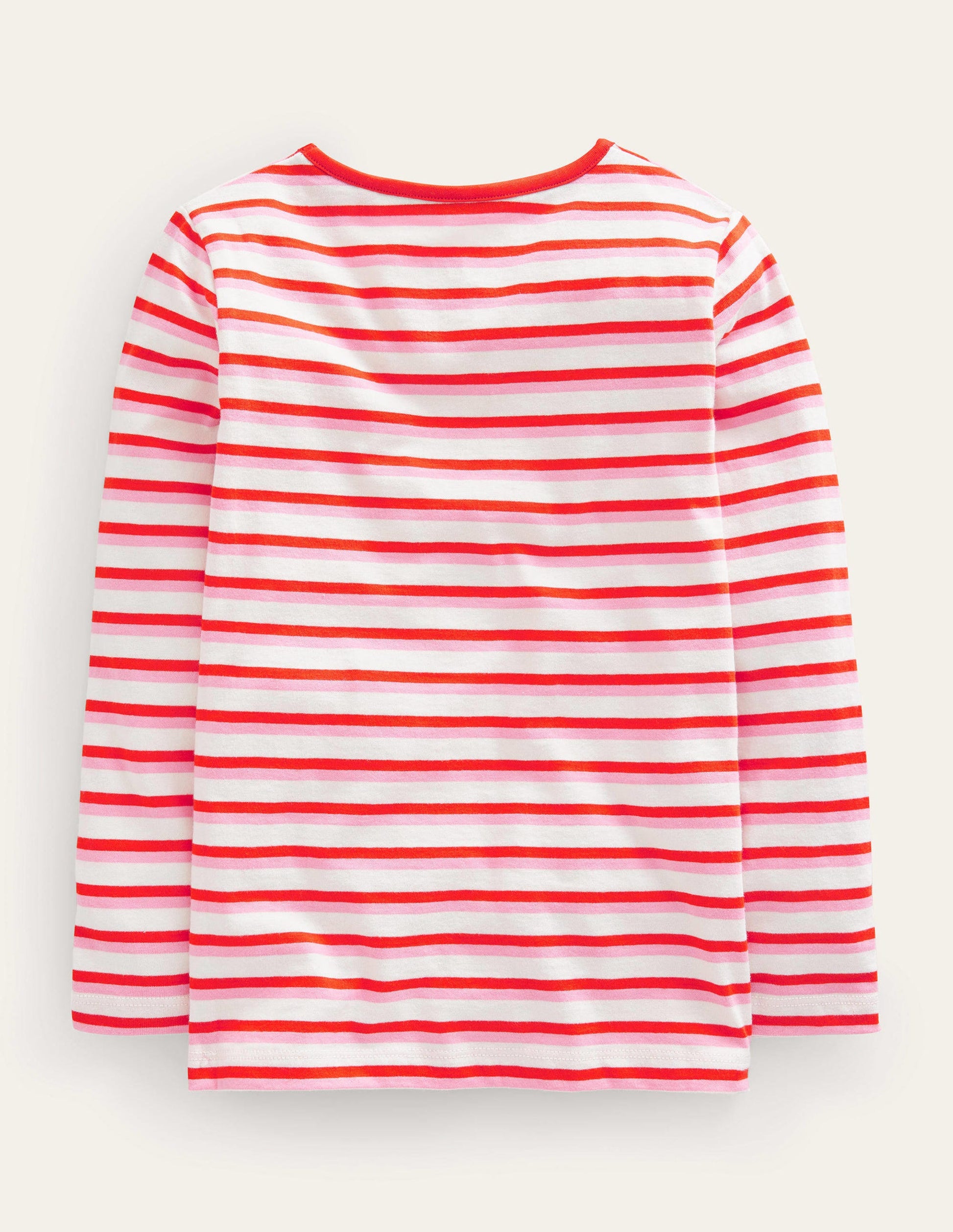 Logo Slub Long Sleeve T-shirt-Red/Pink Otters-2