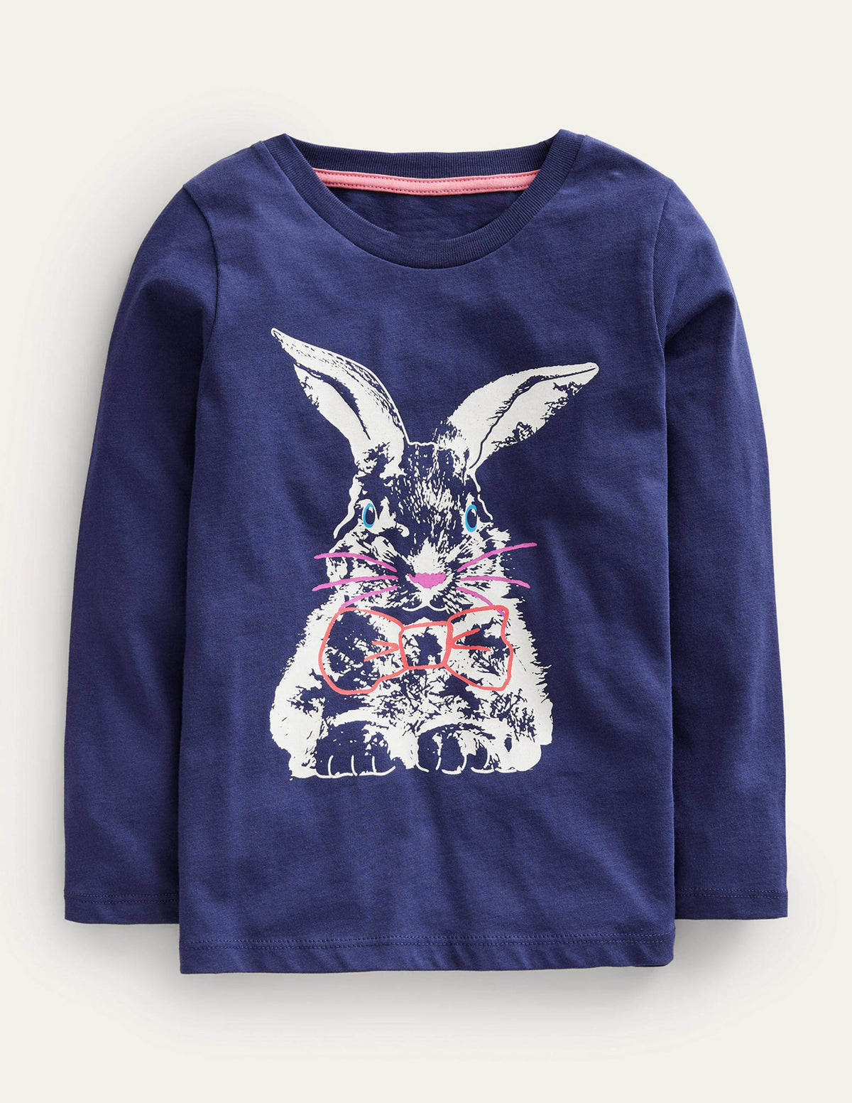 Metallic Logo T-shirt-College Navy Bunny - Image 1