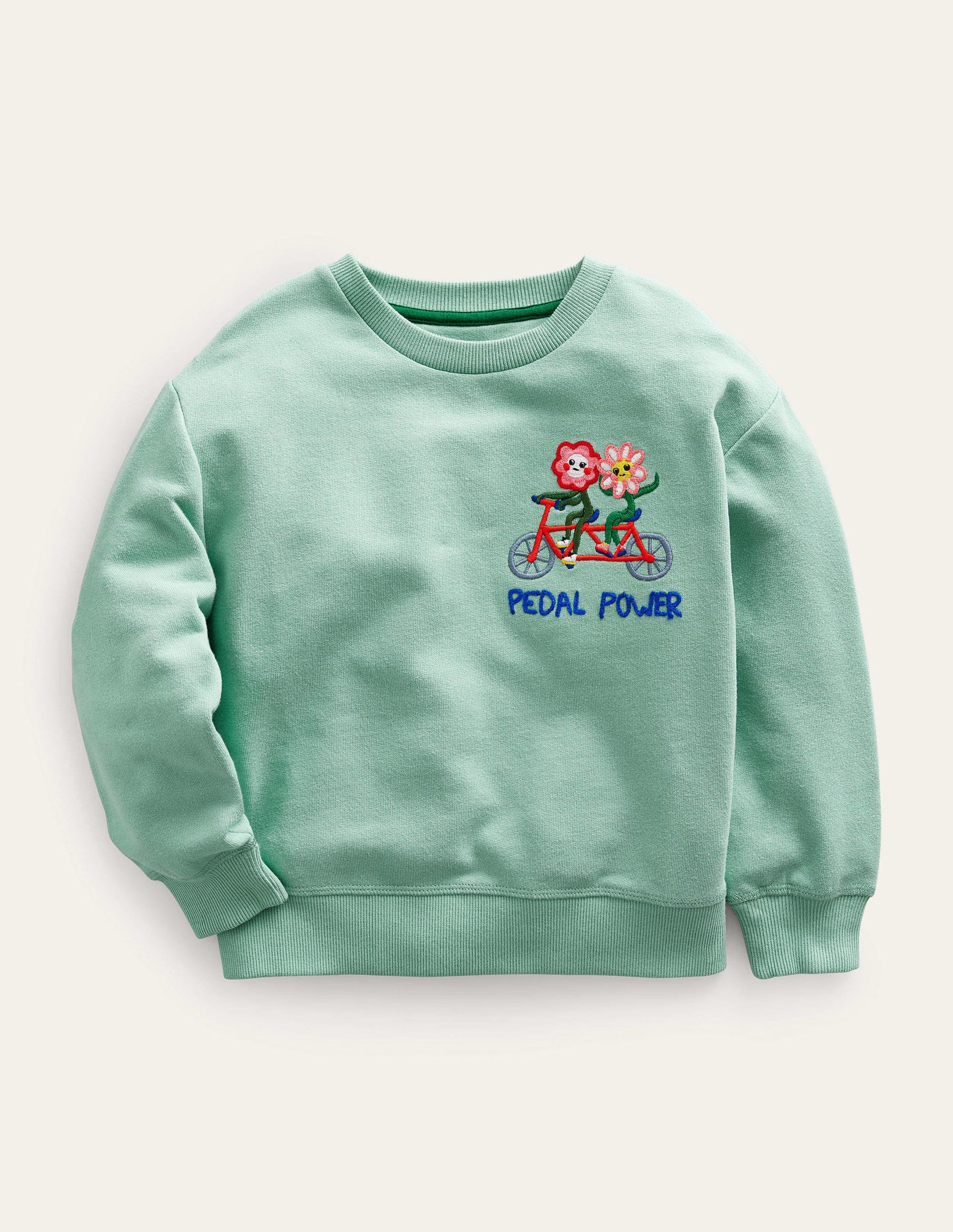 Relaxed Logo Sweatshirt-Opal Green-1
