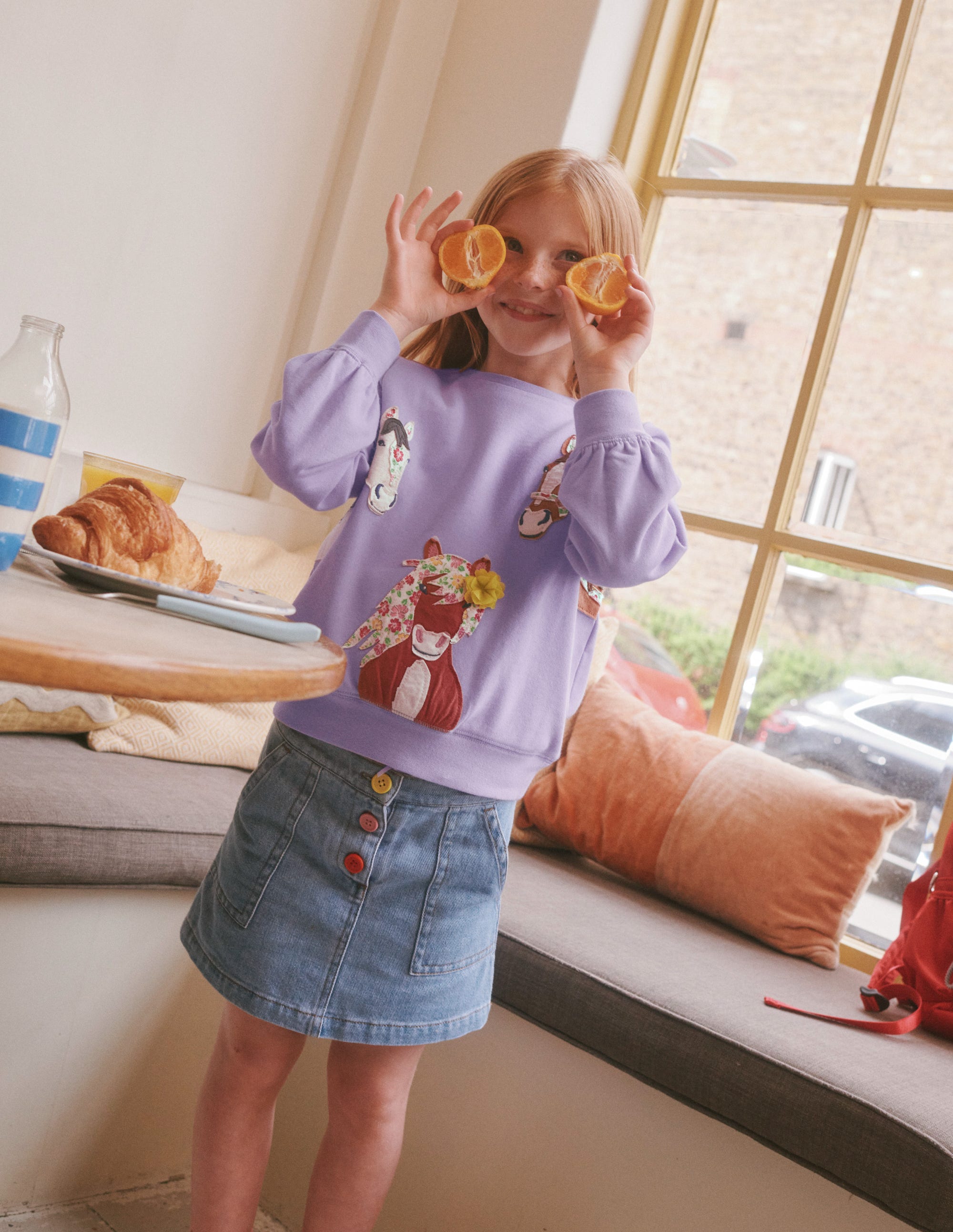 Logo Applique Sweatshirt-Misty Lavender Purple - Image 4
