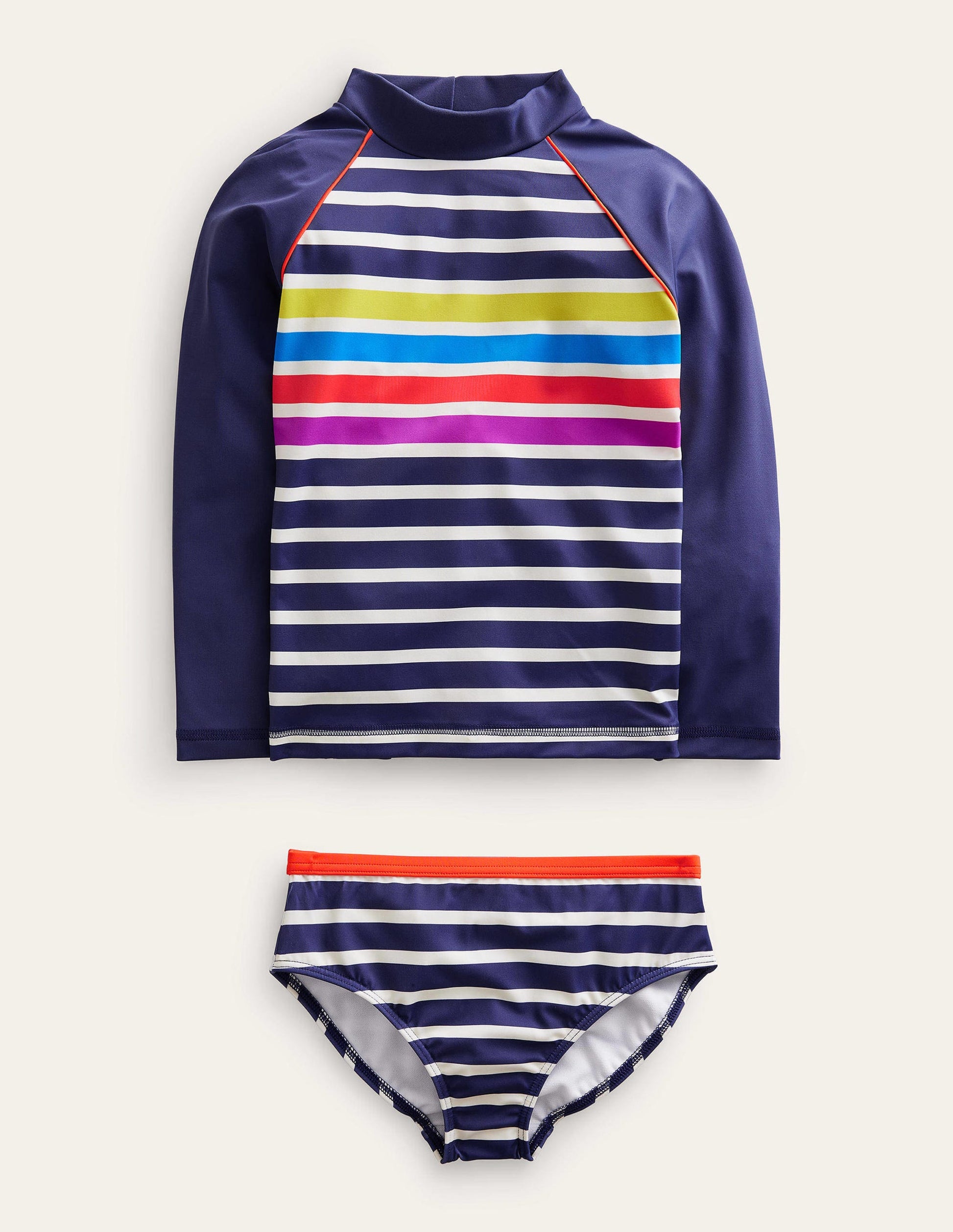 Rash Guard Set-Multi Placement Stripe-1