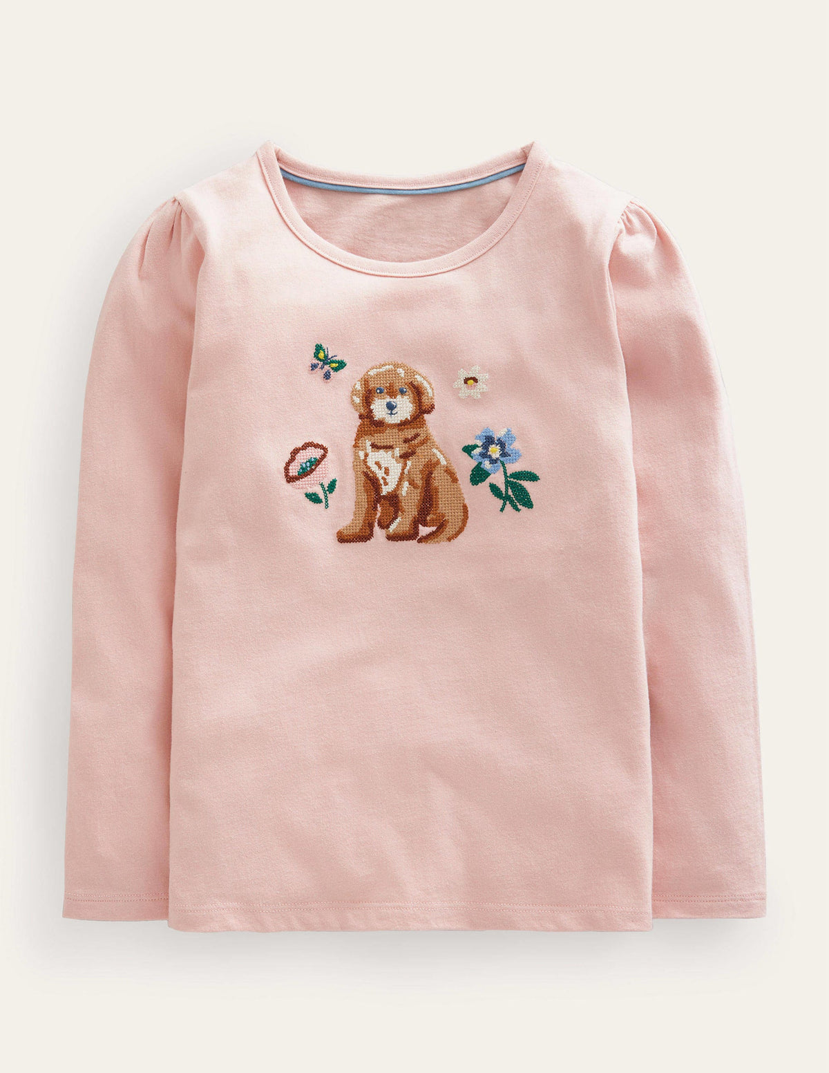 Embroidered T-Shirt-Provence Dusty Pink - Image 1