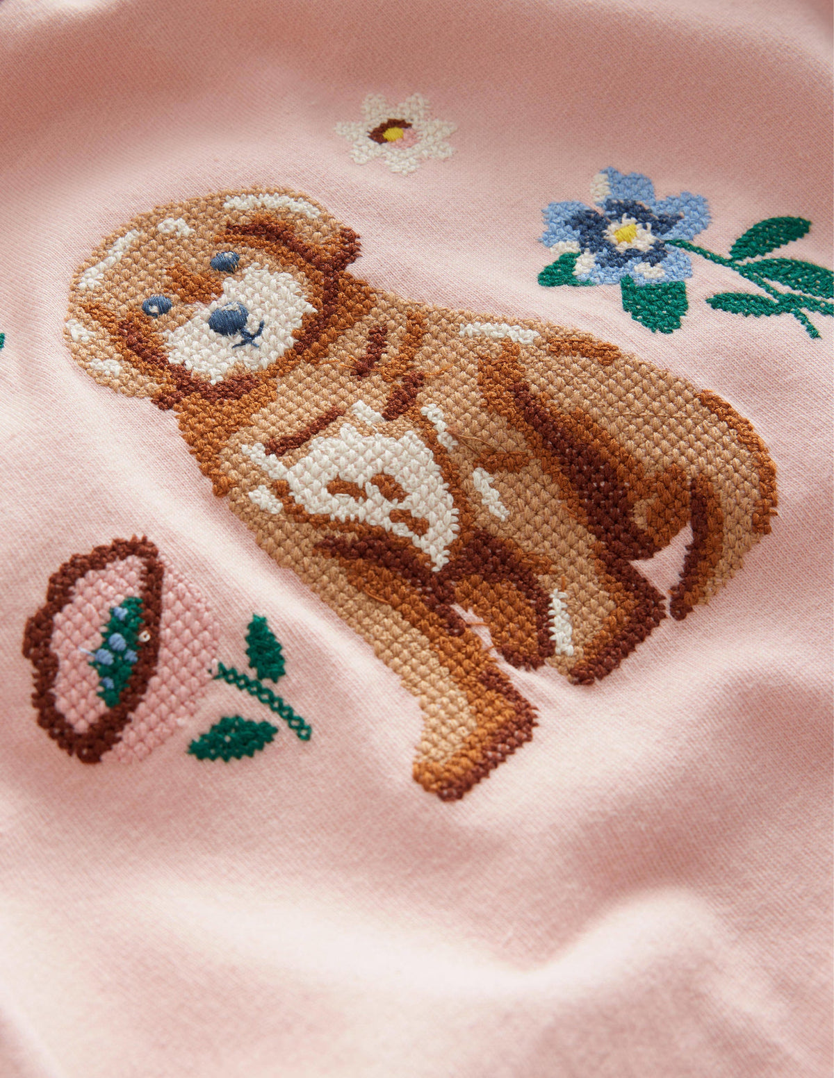 Embroidered T-Shirt-Provence Dusty Pink - Image 3