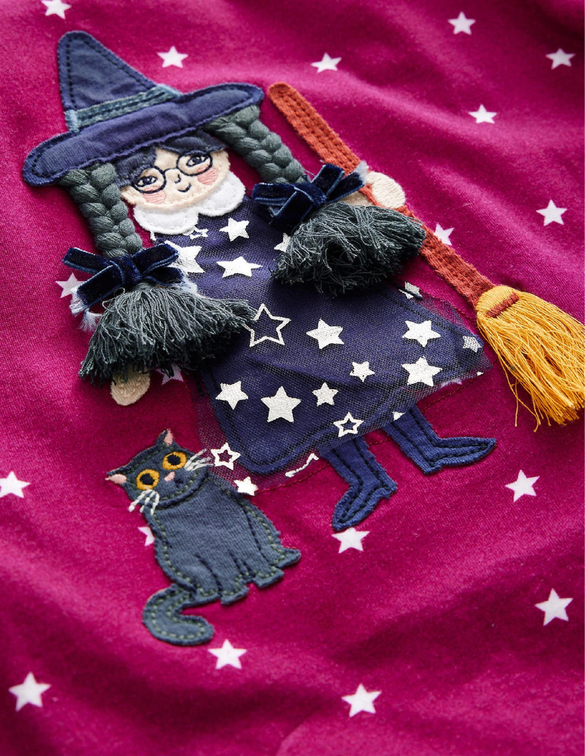 Halloween Appliqué Top-Penelope Pink Star Witch-3