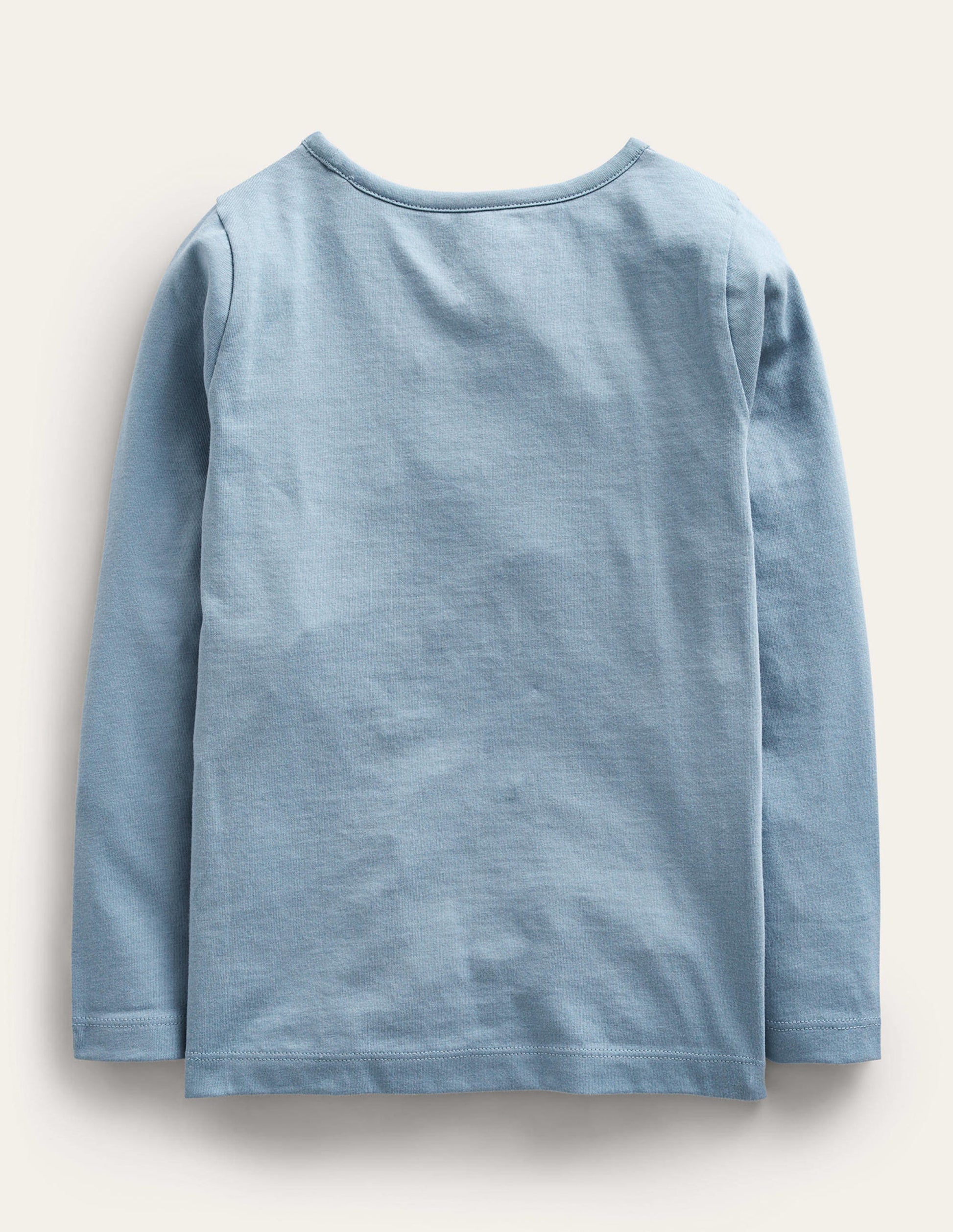 3D Appliqué T-Shirt-Pebble Blue Flowers-2