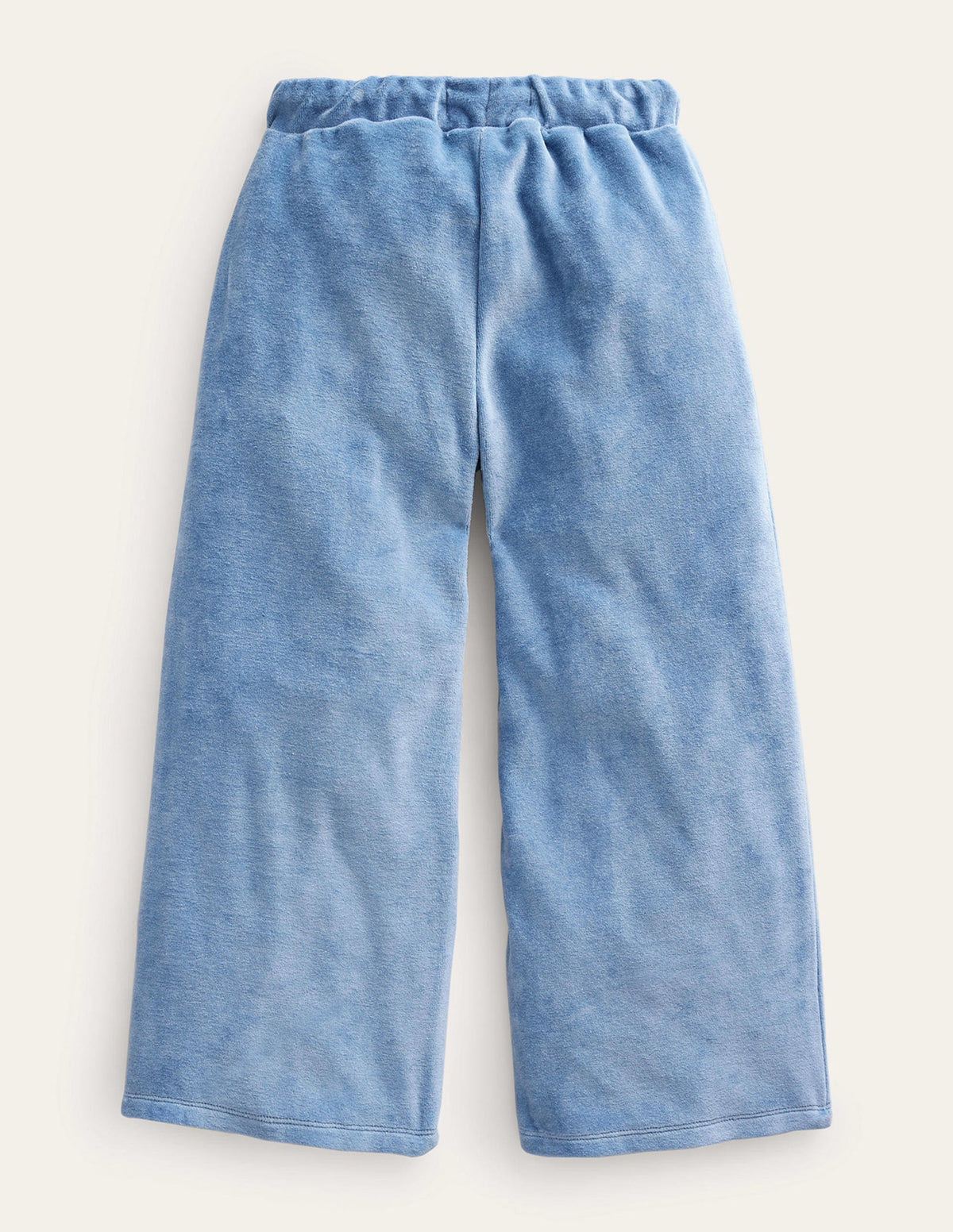 Scalloped Velour Jogger-Delft Blue - Image 2