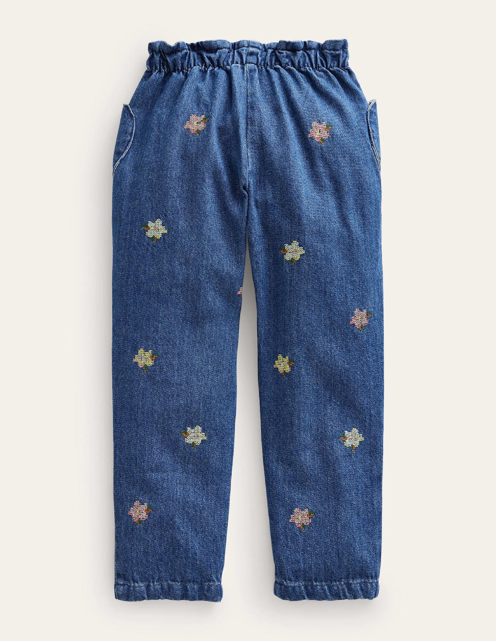 Embroidered Pull On Pants-Mid Vintage Embroidery - Image 2