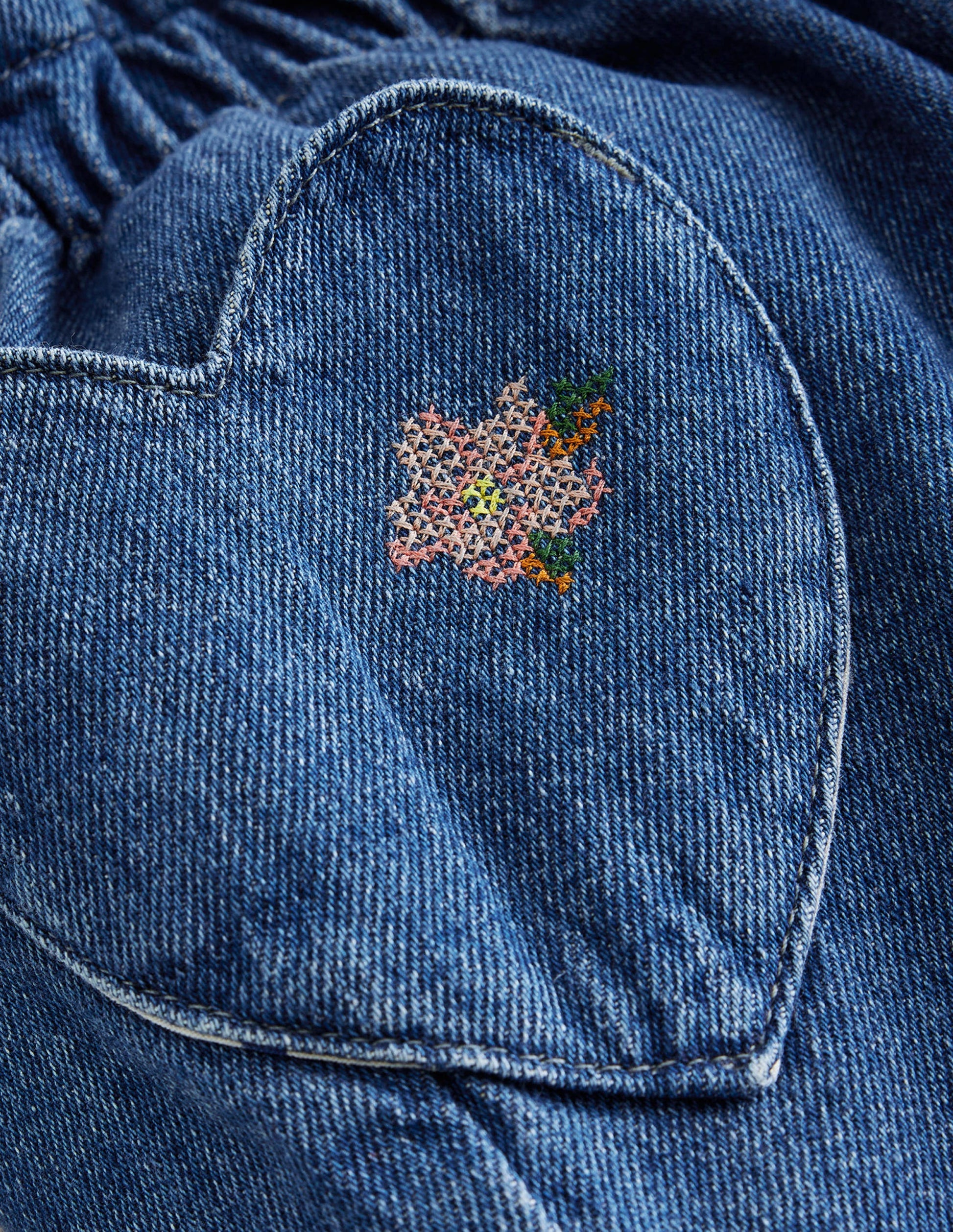 Embroidered Pull On Pants-Mid Vintage Embroidery-3