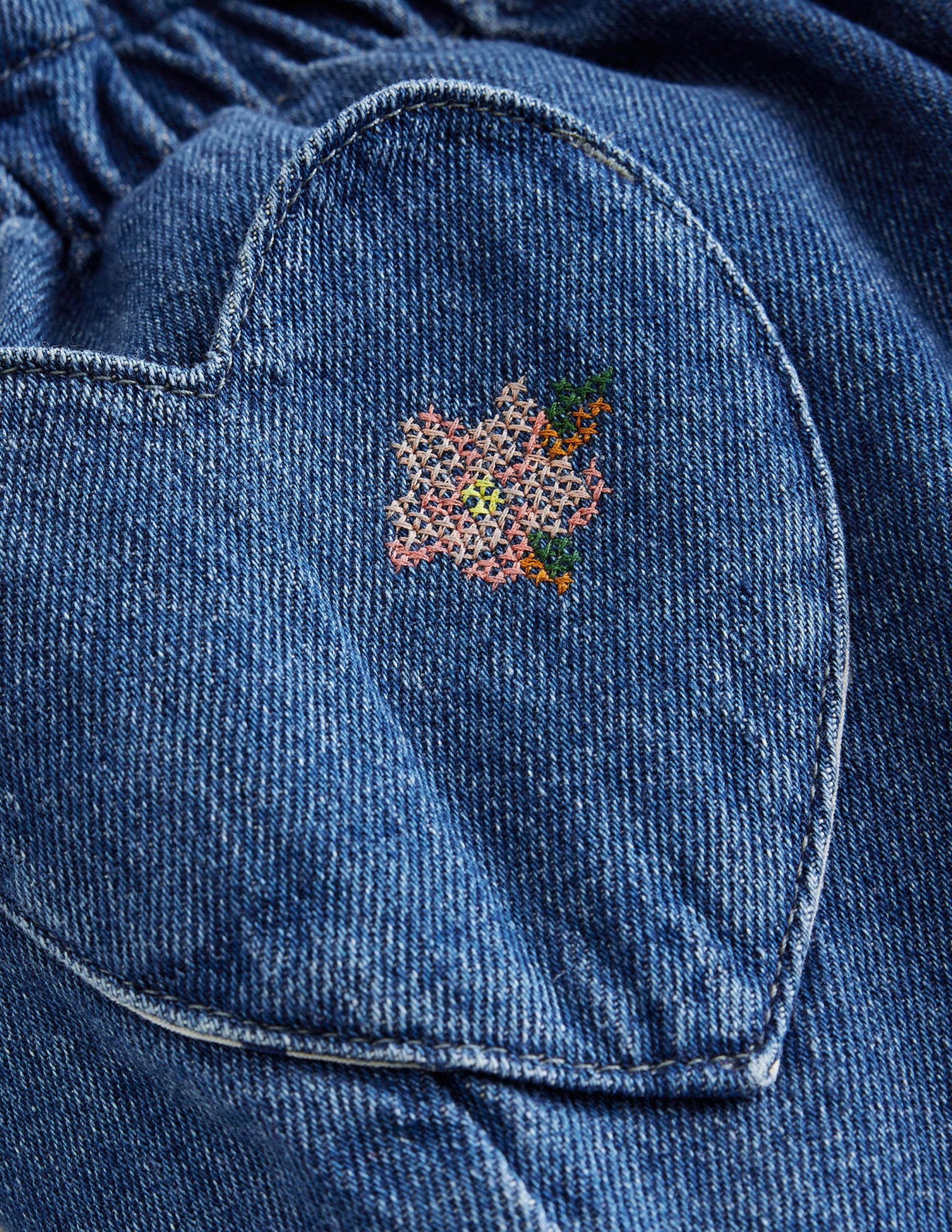 Embroidered Pull On Pants-Mid Vintage Embroidery - Image 3