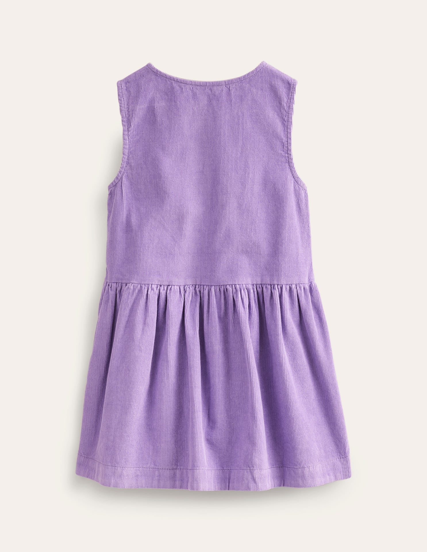 Button Pinafore Dress-Aster Purple - Image 2