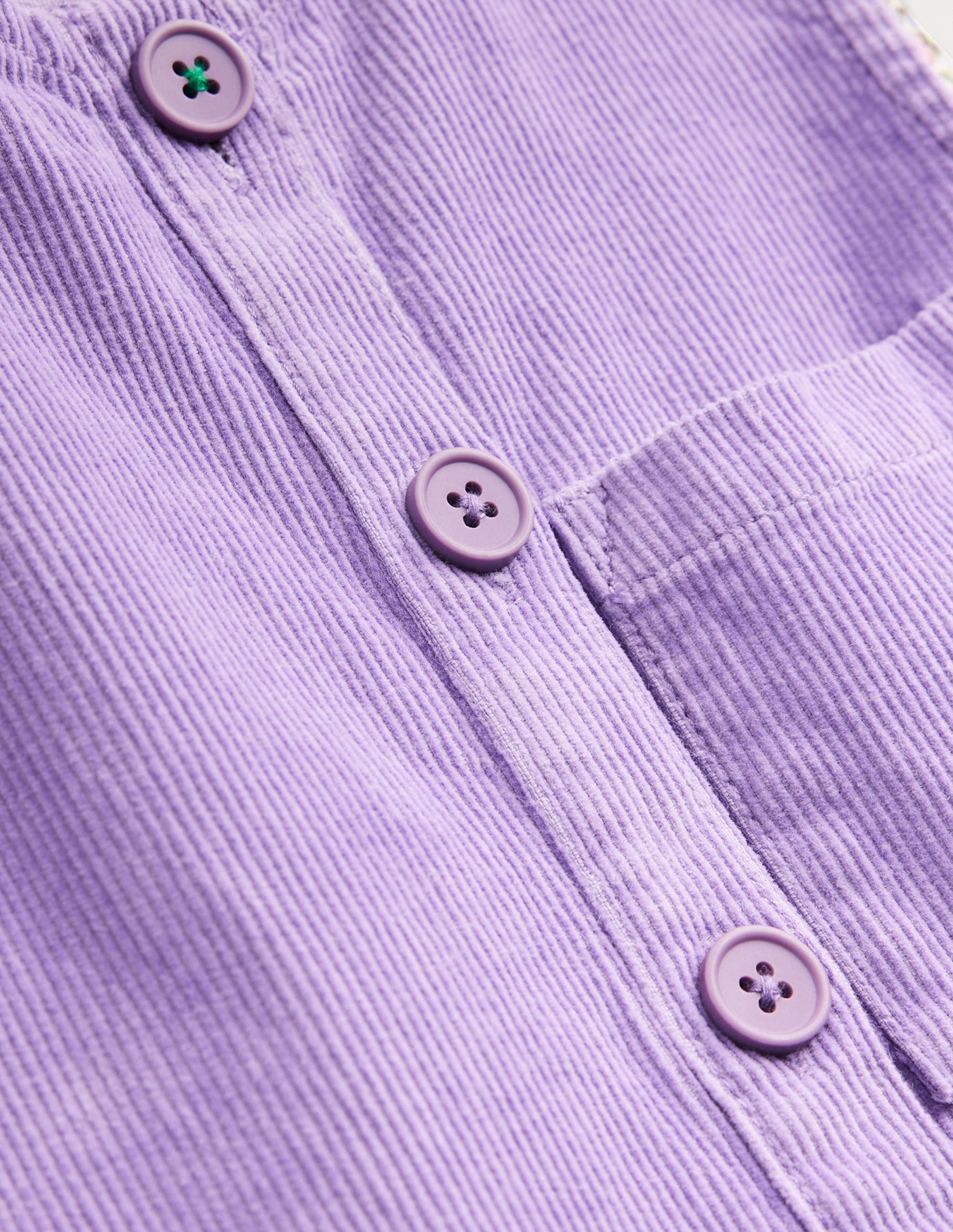 Button Pinafore Dress-Aster Purple - Image 3