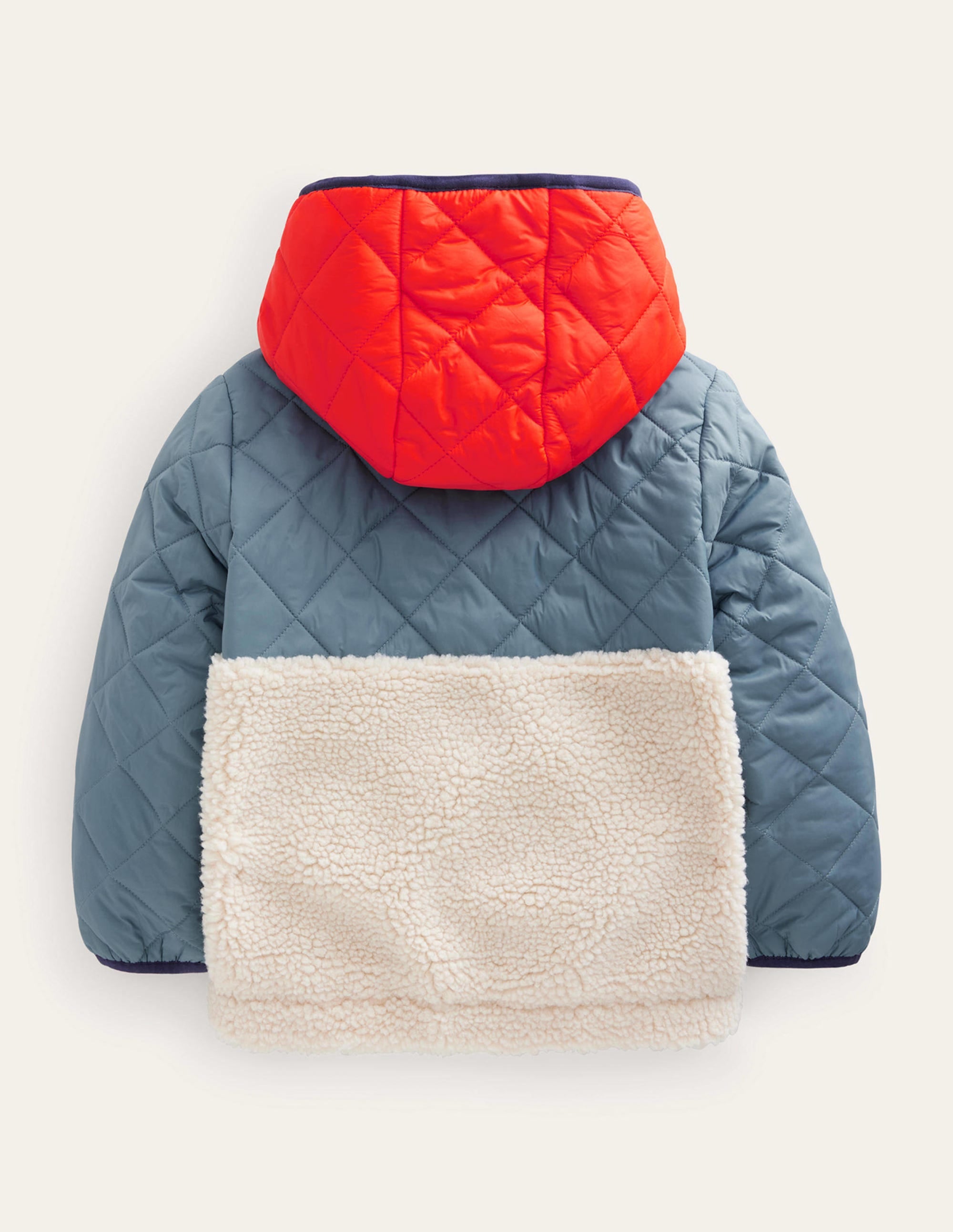 Borg Mix Jacket-Puddle Blue - Image 2