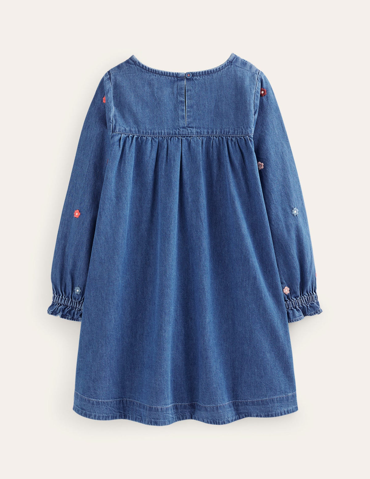 Logo Woven Embroidered Dress-Mid Vintage Denim - Image 2