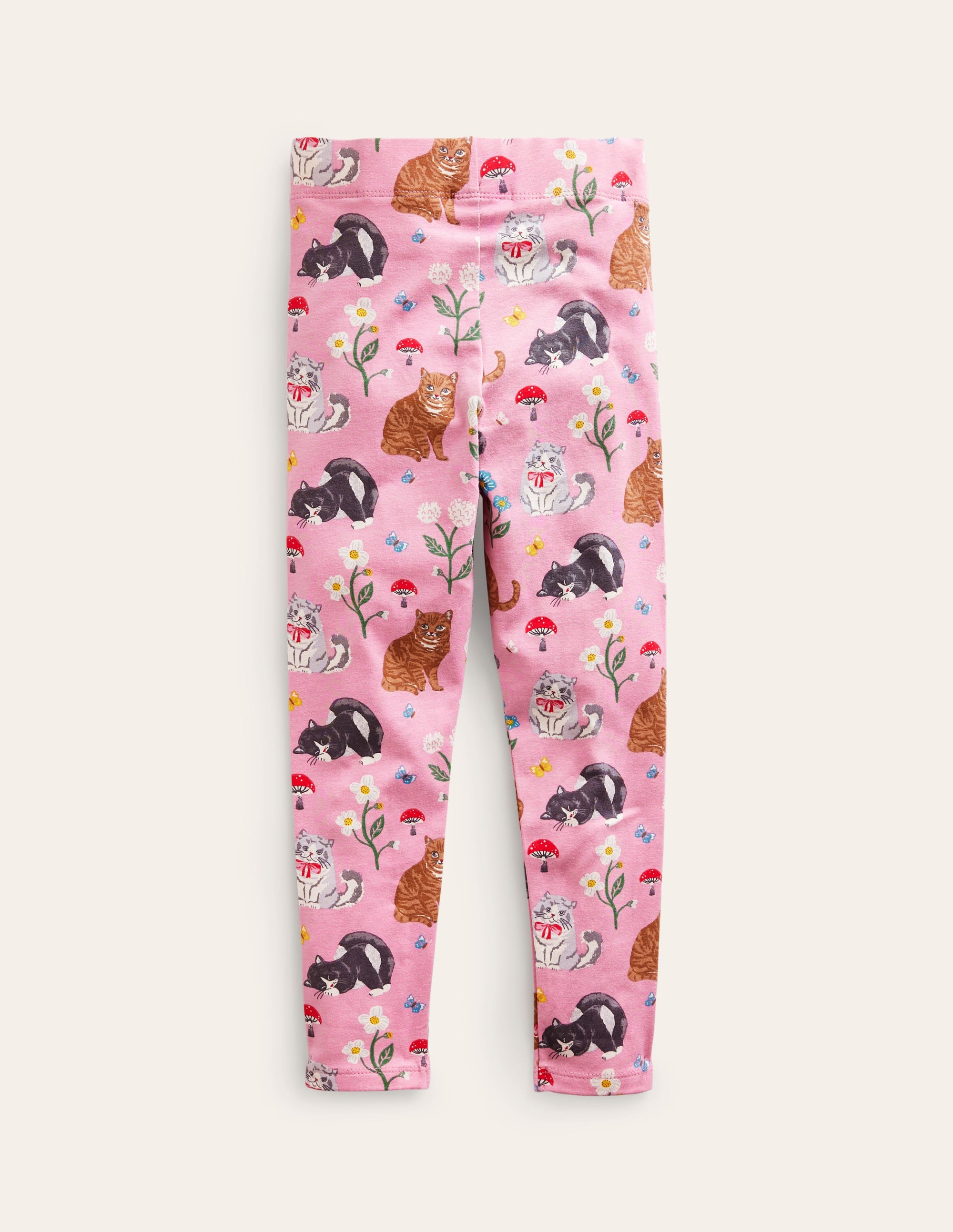 Fun Leggings-Almond Pink Cats - Image 2