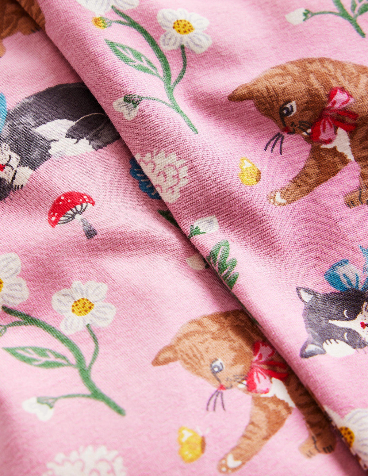 Fun Leggings-Almond Pink Cats-3