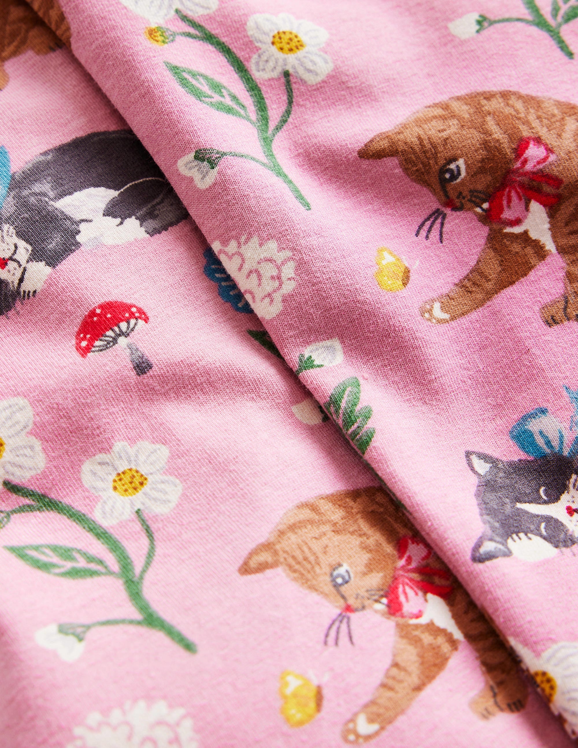 Fun Leggings-Almond Pink Cats - Image 3