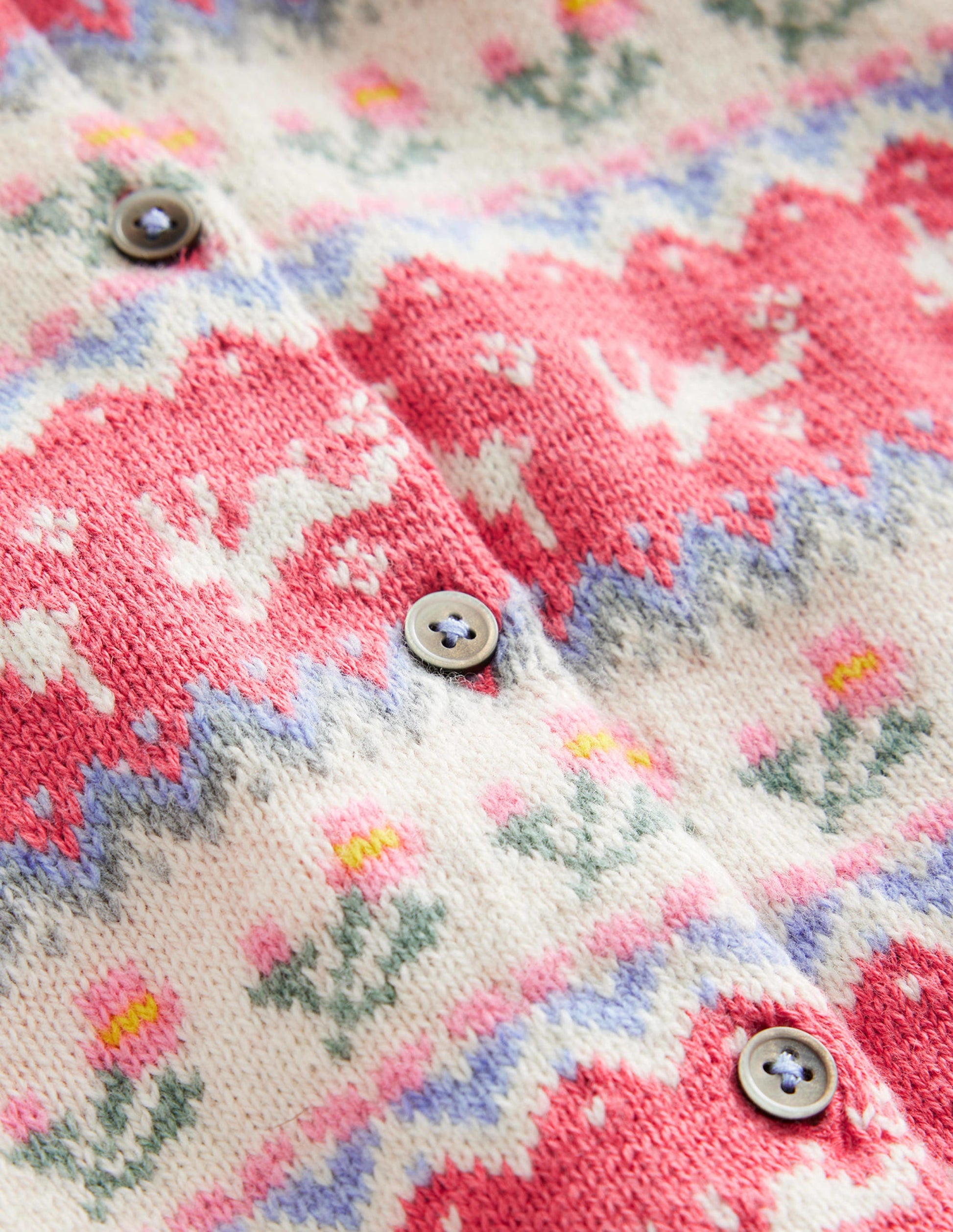 Fair Isle Cardigan-Blush Pink Bunnies-3
