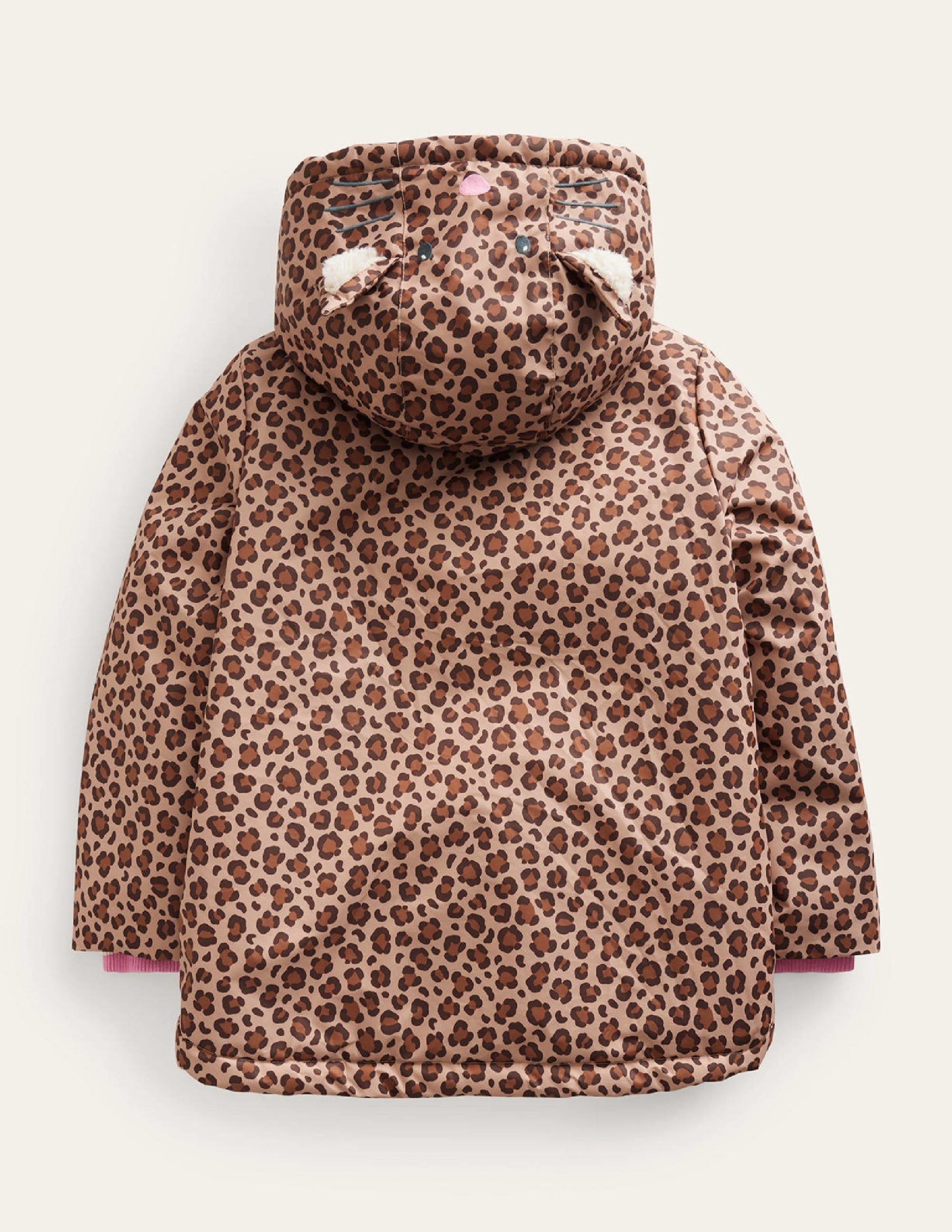Sherpa Lined Anorak-Nut Leopard Print - Image 2