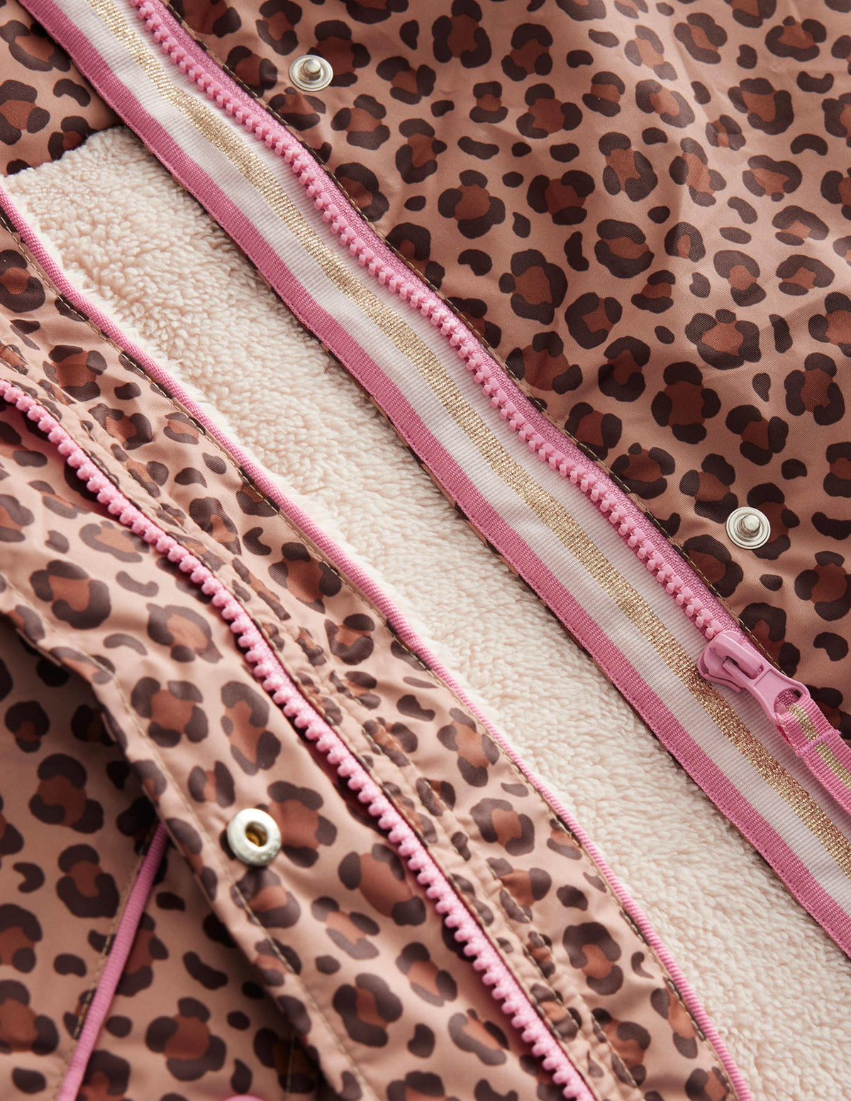 Sherpa Lined Anorak-Nut Leopard Print - Image 3