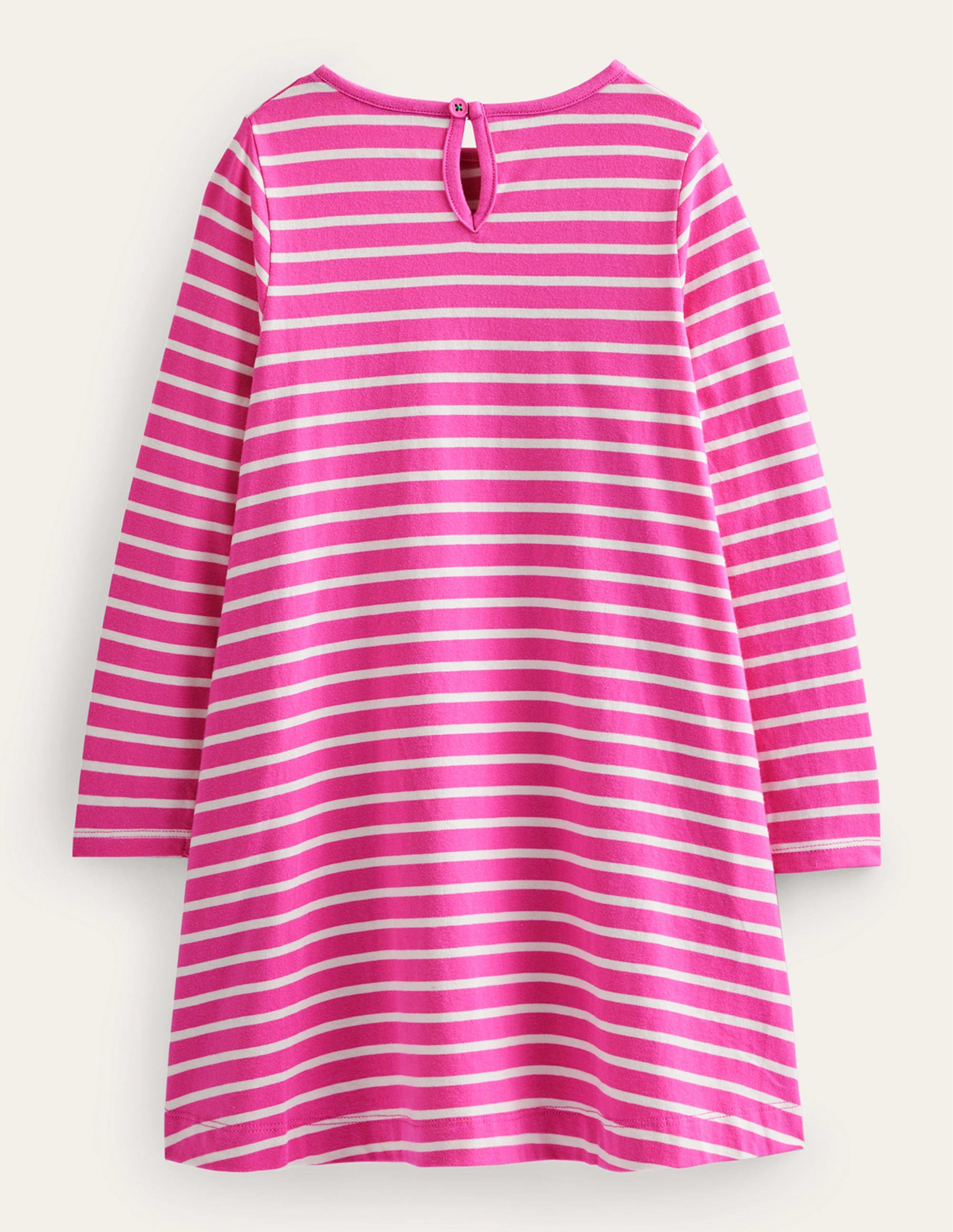 Big Appliqué Dress-Tickled Pink/Ivory - Image 2
